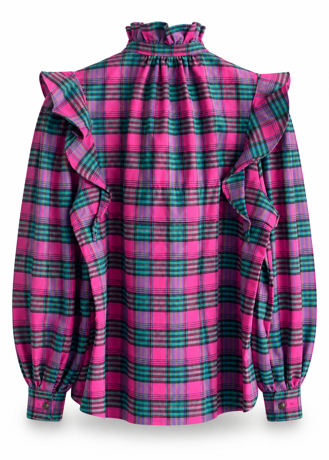 Bluse mit Volant 'Check'