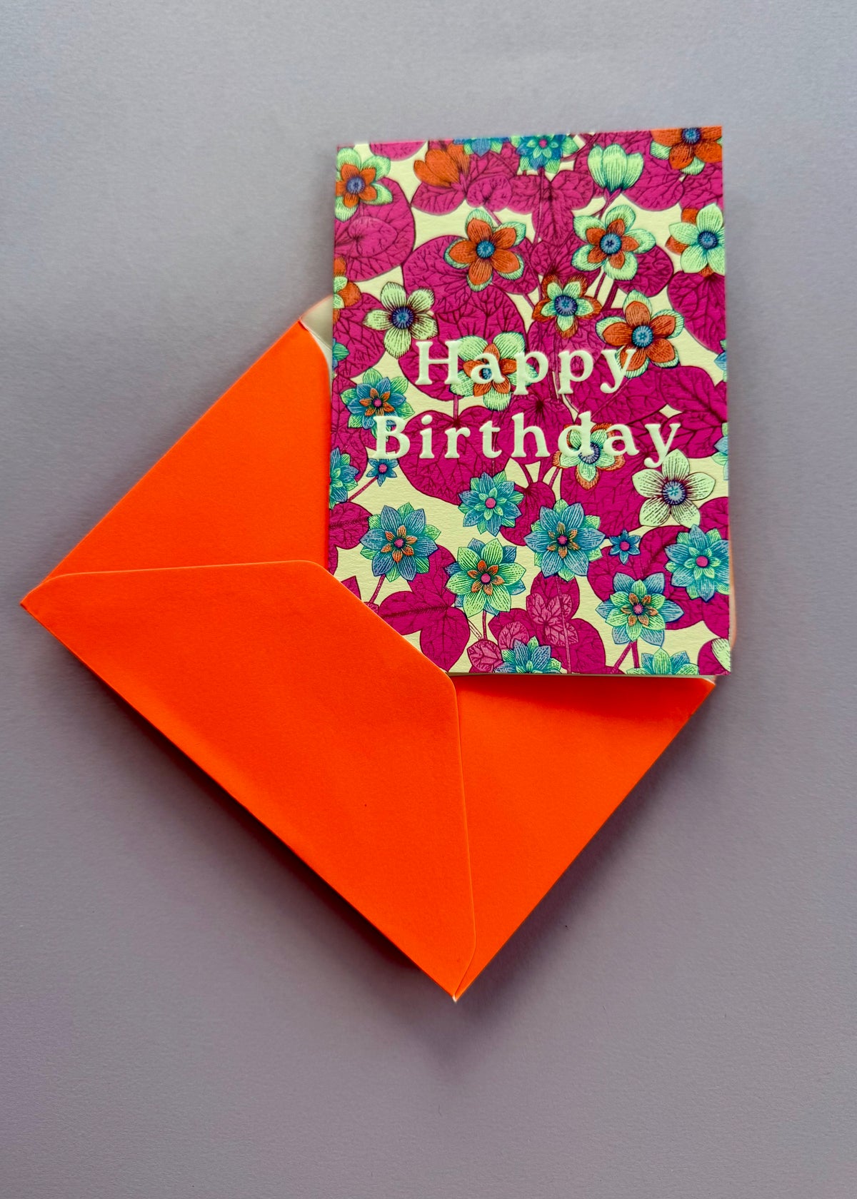 Karte &#39;Happy Birthday&#39; Flower
