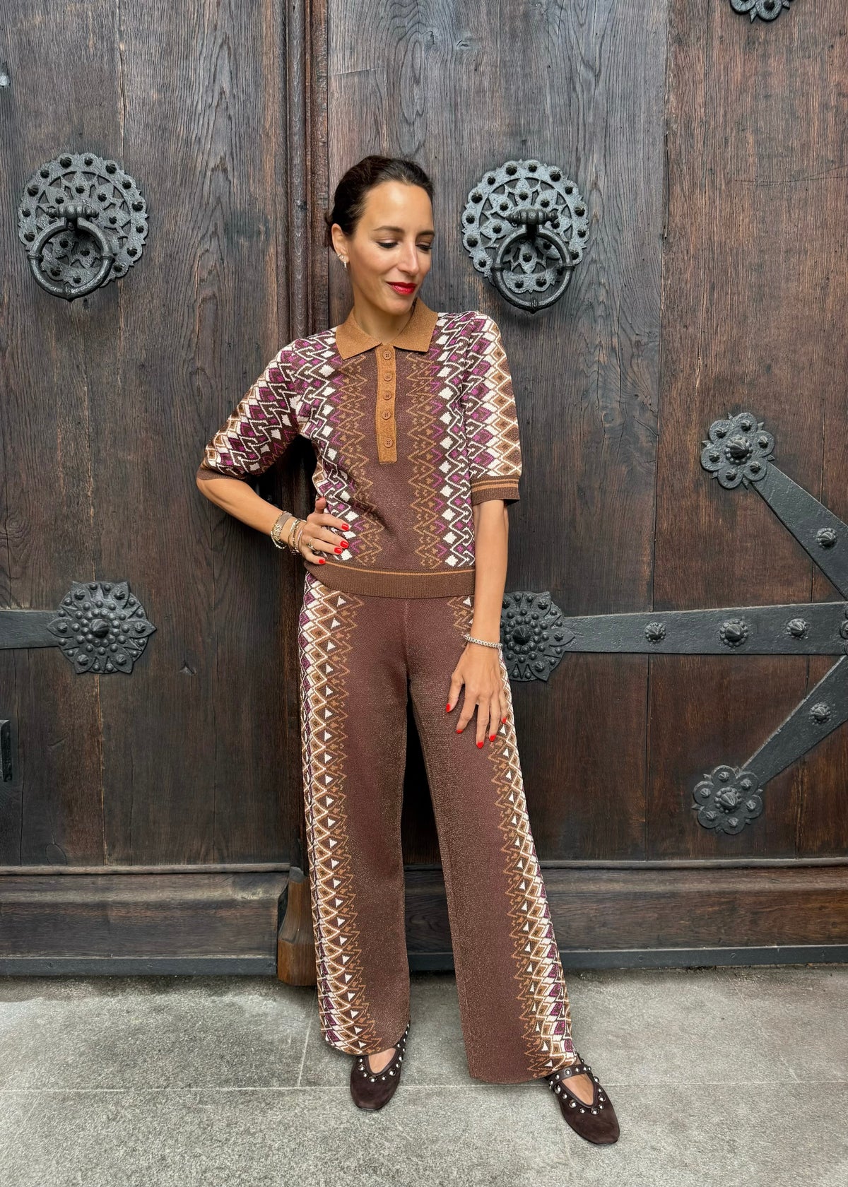Hose mit Lurex &#39;Jasper&#39;