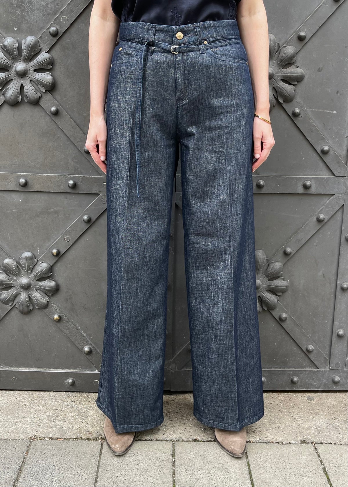 High-Waist Jeans &#39;Sventy Belt&#39;