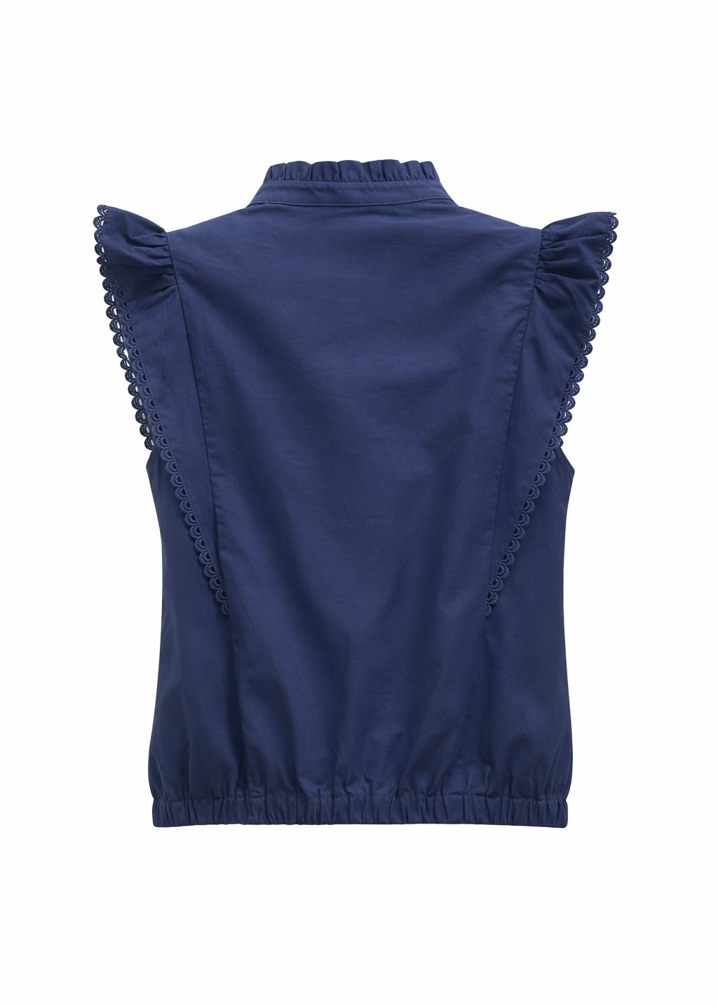 Crop-Bluse mit Sangallo Spitze