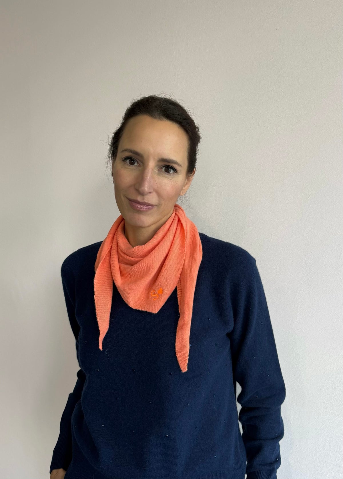 Dreiecksschal Orange personalisiert