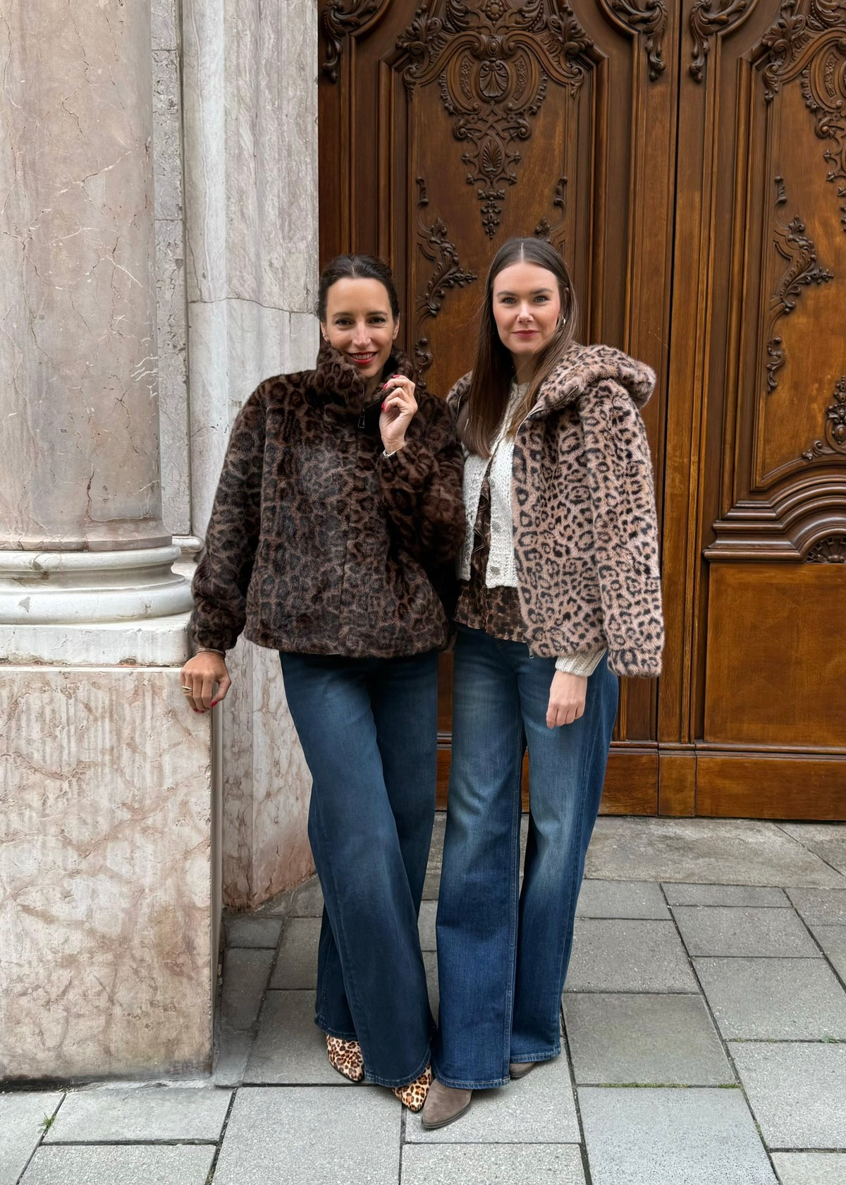 Kapuzenjacke aus Fake-Fur &#39;Leo&#39;