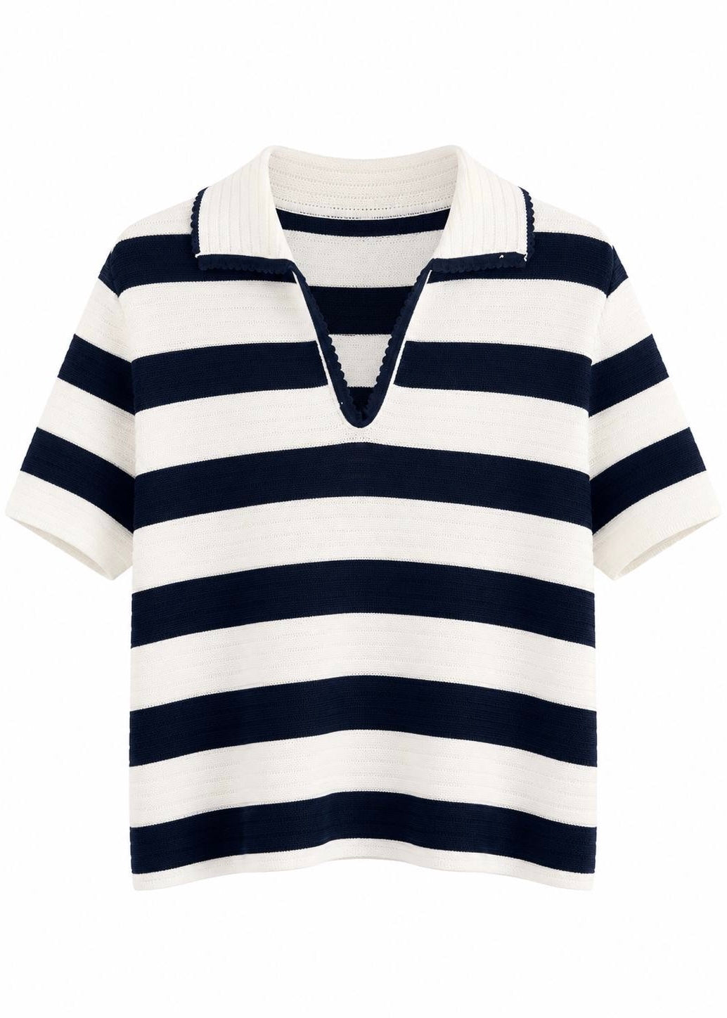 Strick-Poloshirt 'Navy-Offwhite'
