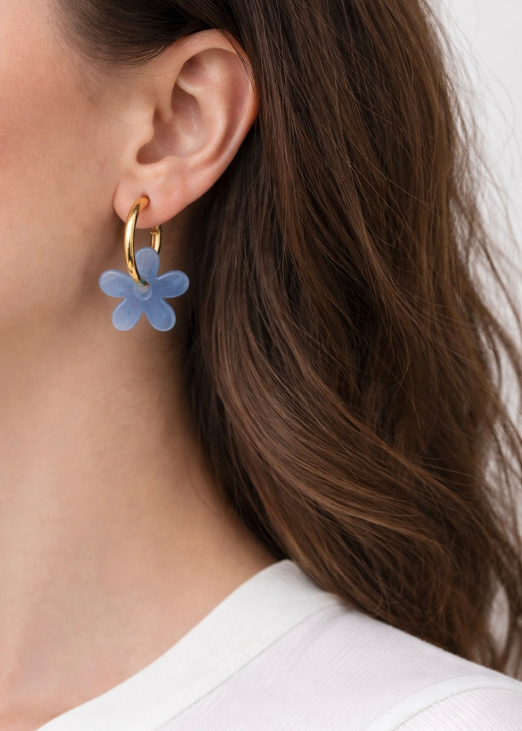 Creole mit Blume Blau