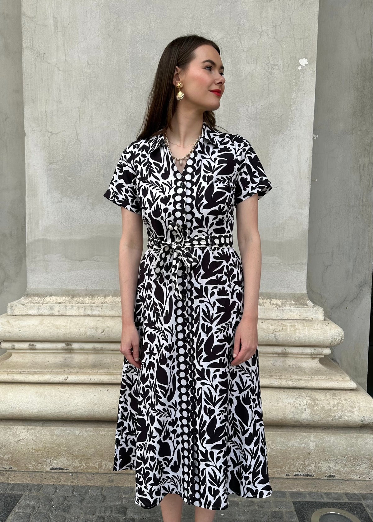 Leinenkleid &#39;Schwarz&#39;