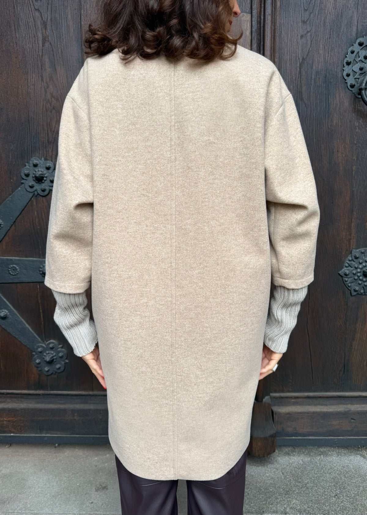Mantel mit Strickarm