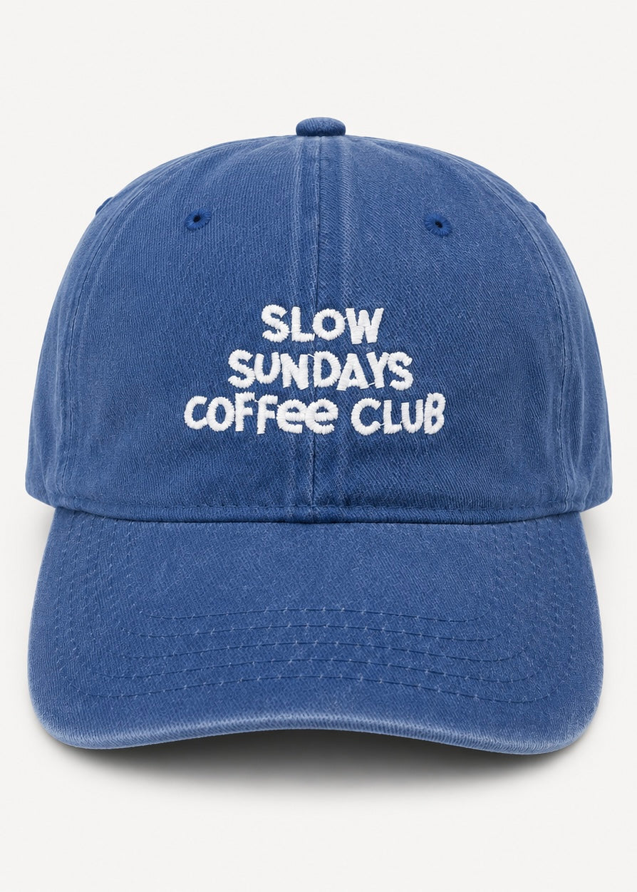 Cap 'Slow Sundays...' Blau