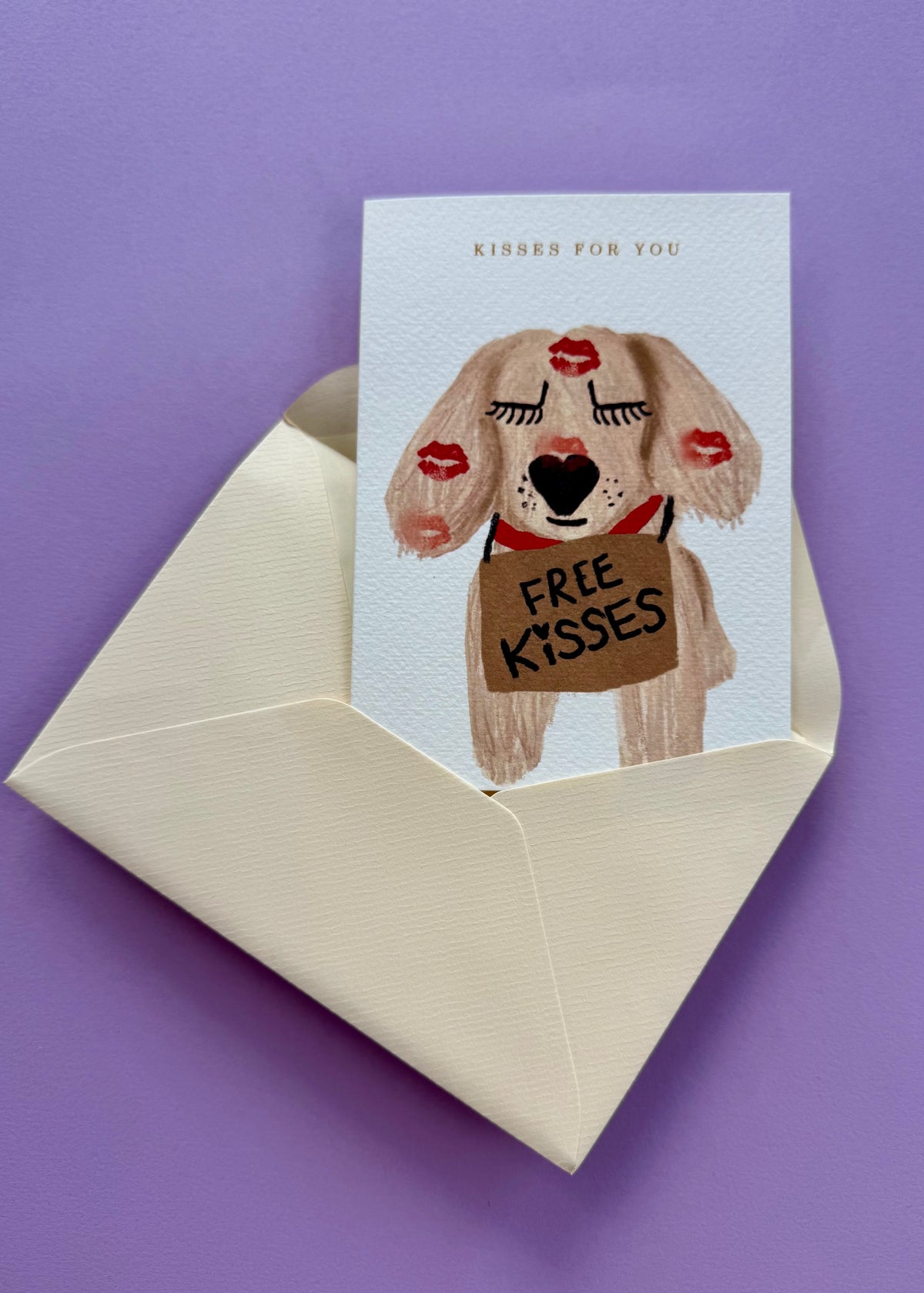 Karte &#39;Free Kisses&#39;