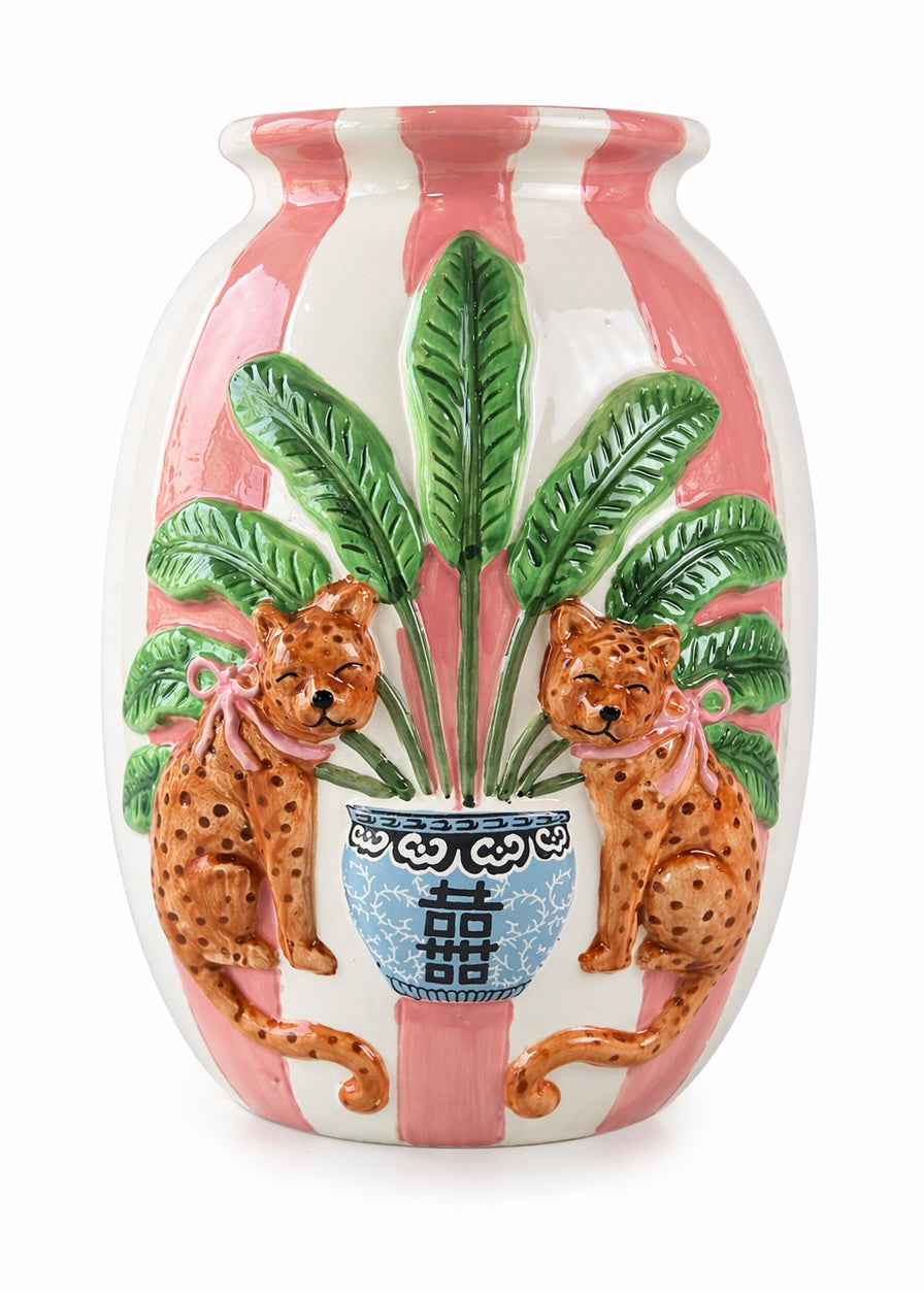 Keramik Vase 'Leopard'