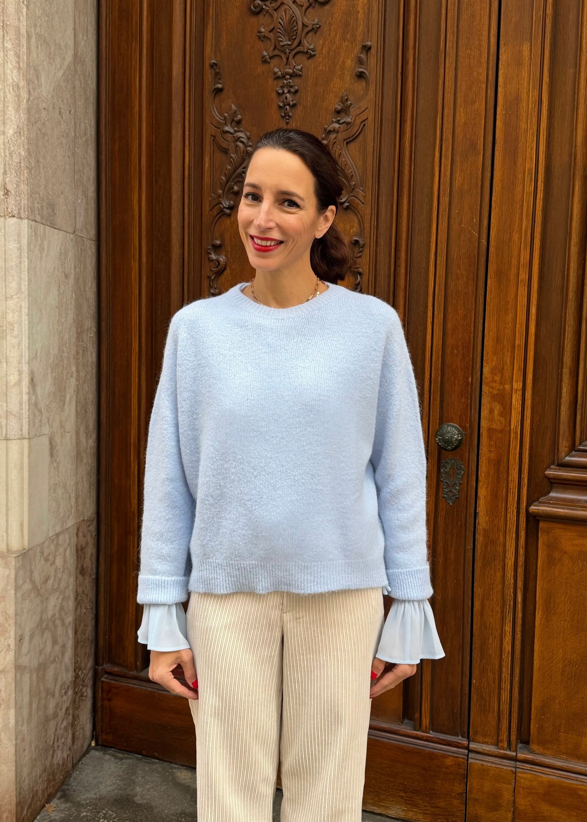 Strickpullover 'Hellblau'