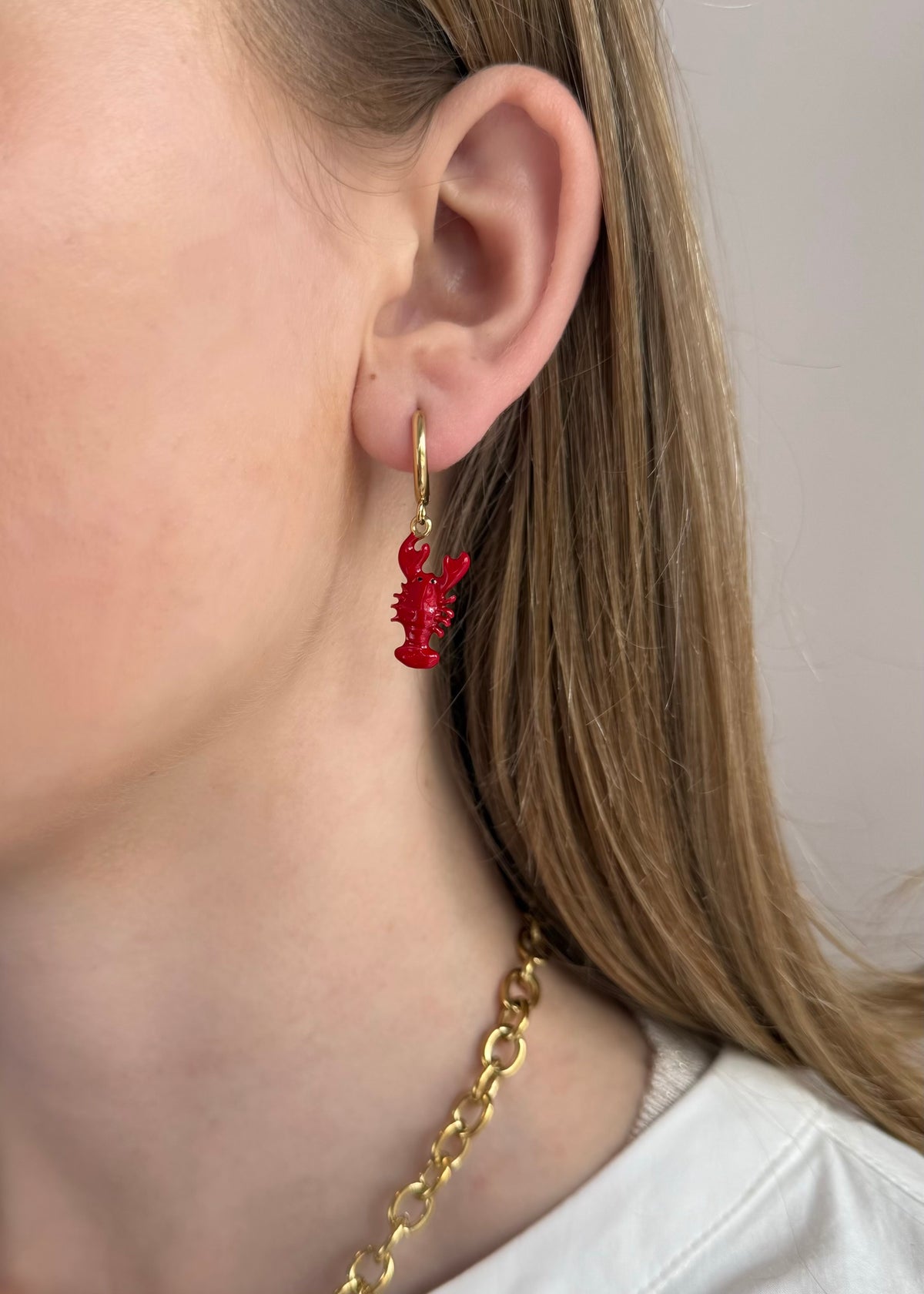 Creole mit Hummeranhänger &#39;Rot&#39;