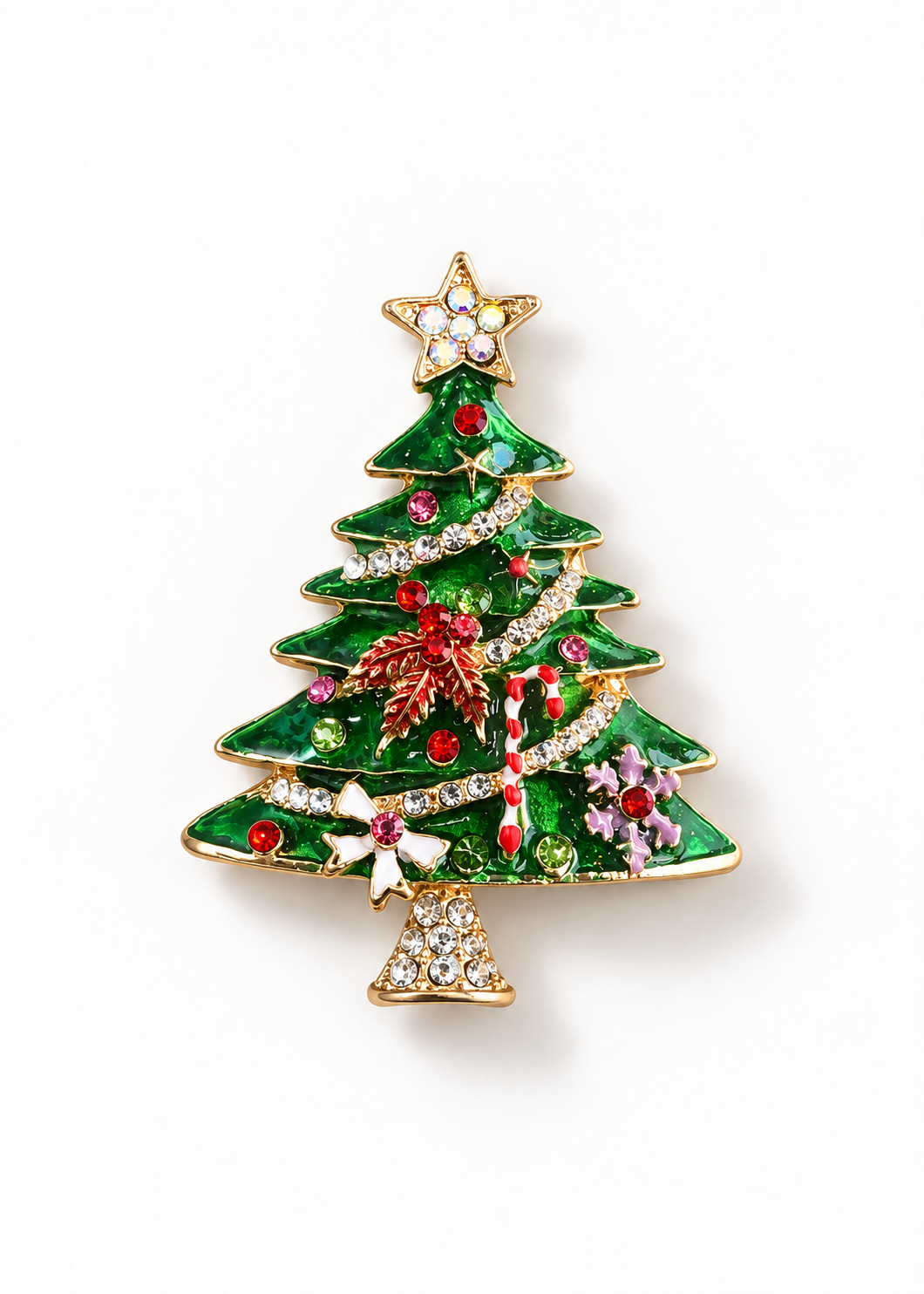 Brosche 'Weihnachtsbaum'