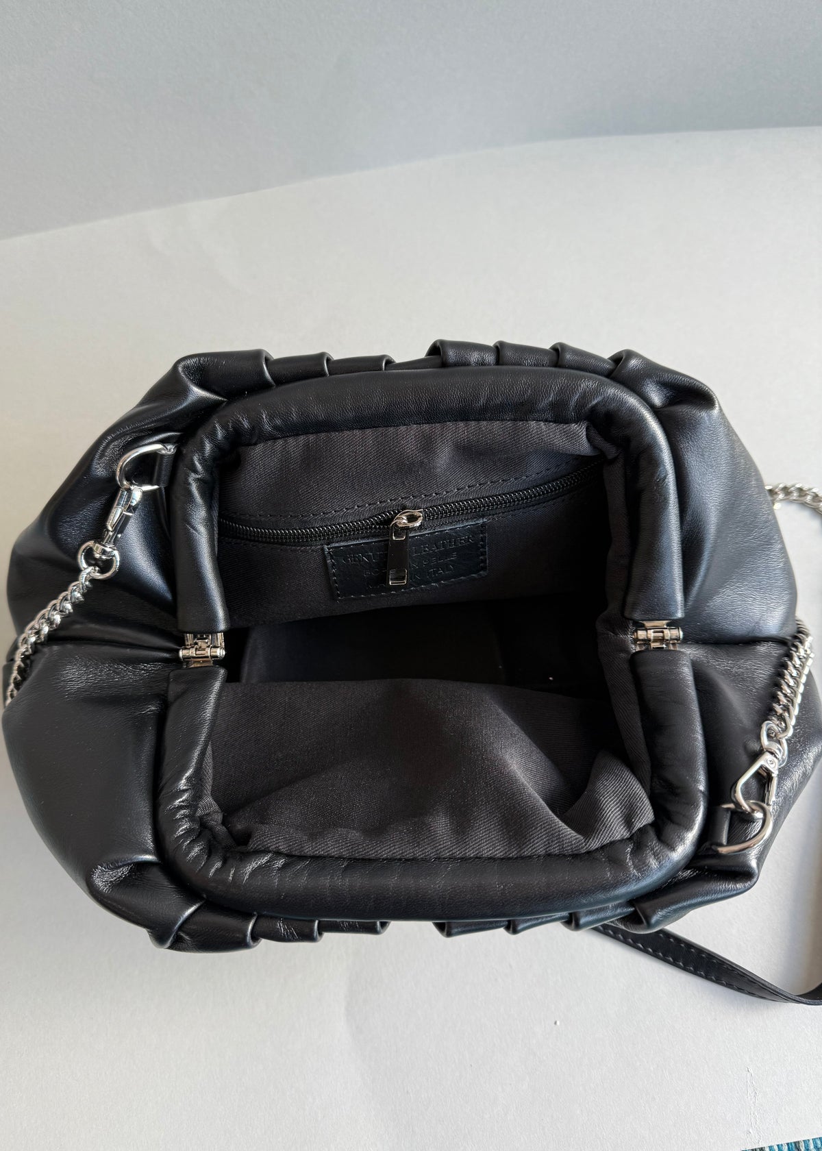 Clutch aus Leder &#39;Schwarz&#39;