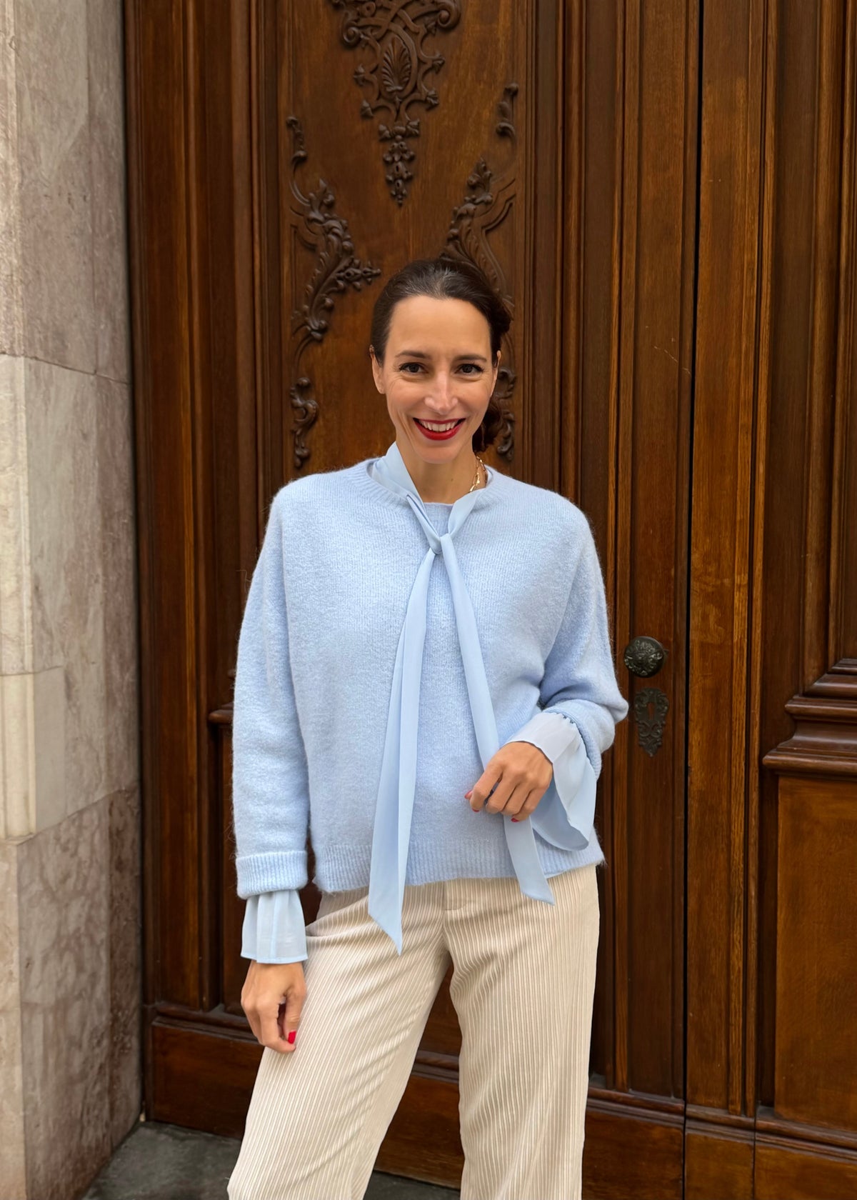 Strickpullover 'Hellblau'