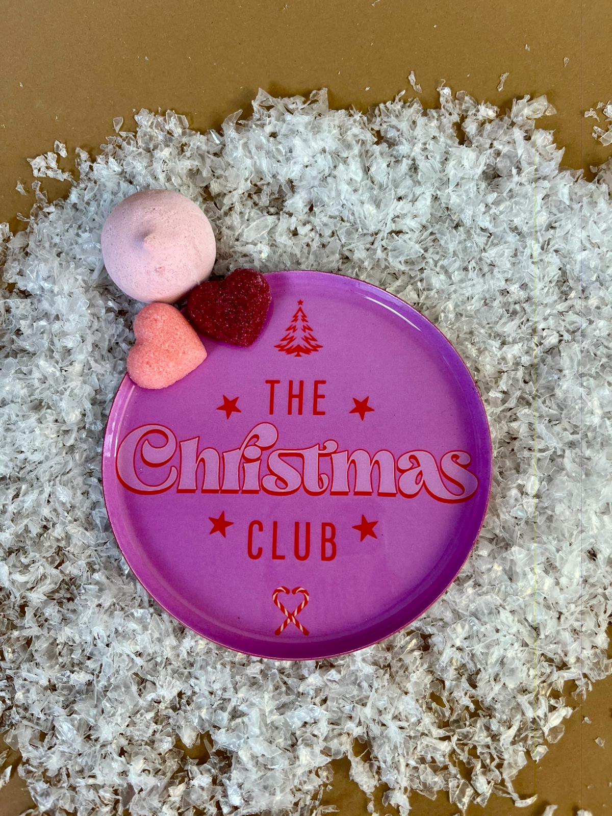 Metall Tablett `The Christmas Club`