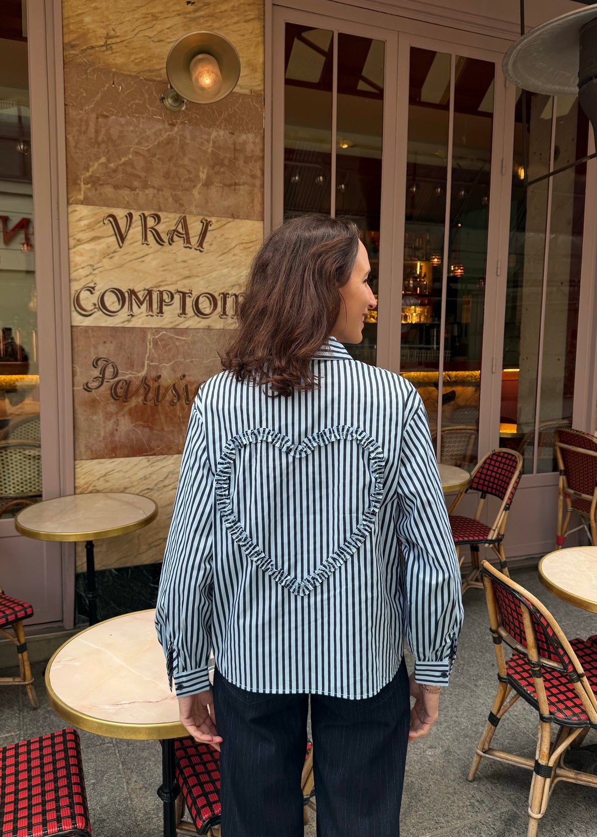 Hemdbluse 'Herz' blau