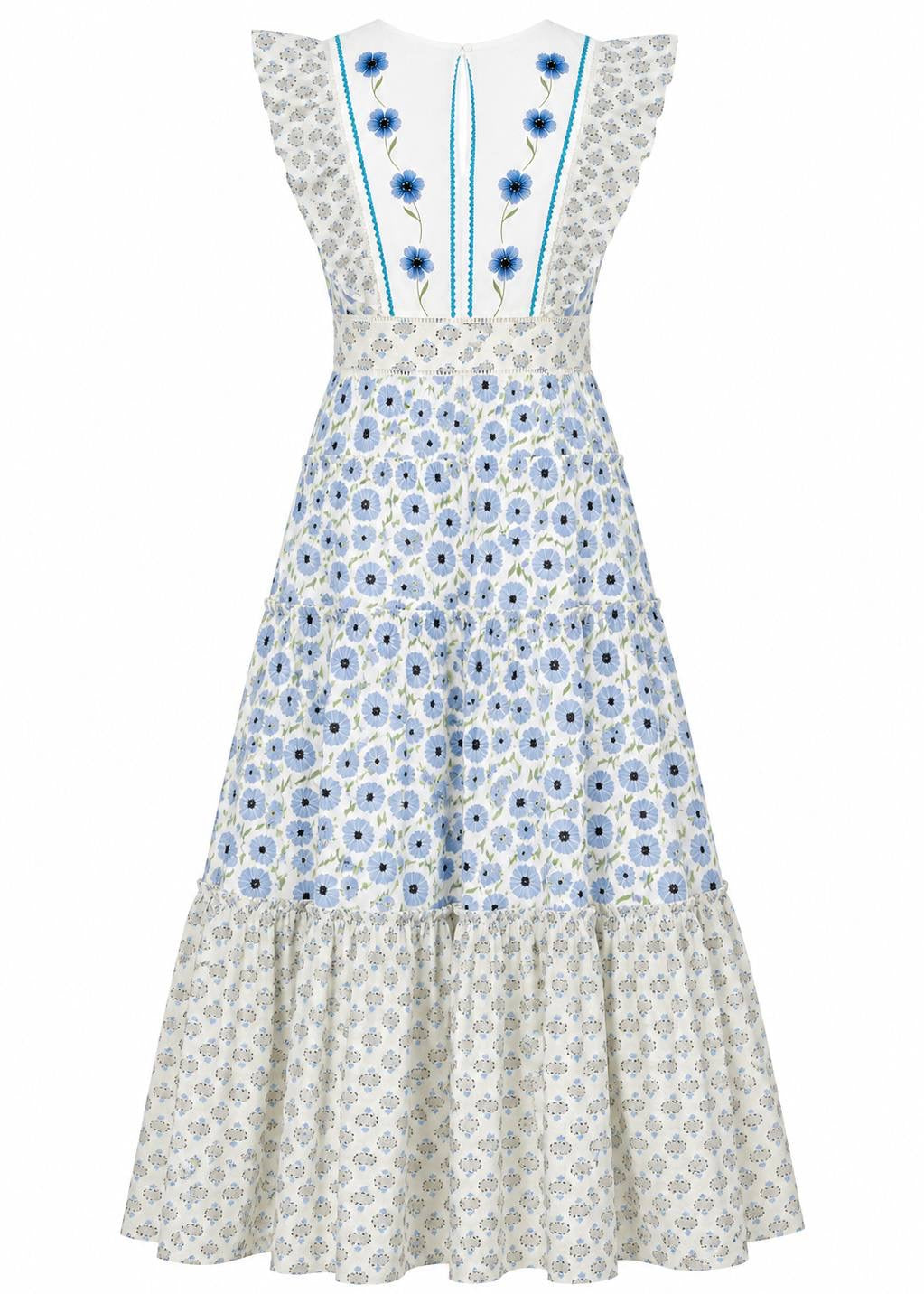 Maxi Stufenkleid 'Veilchen'