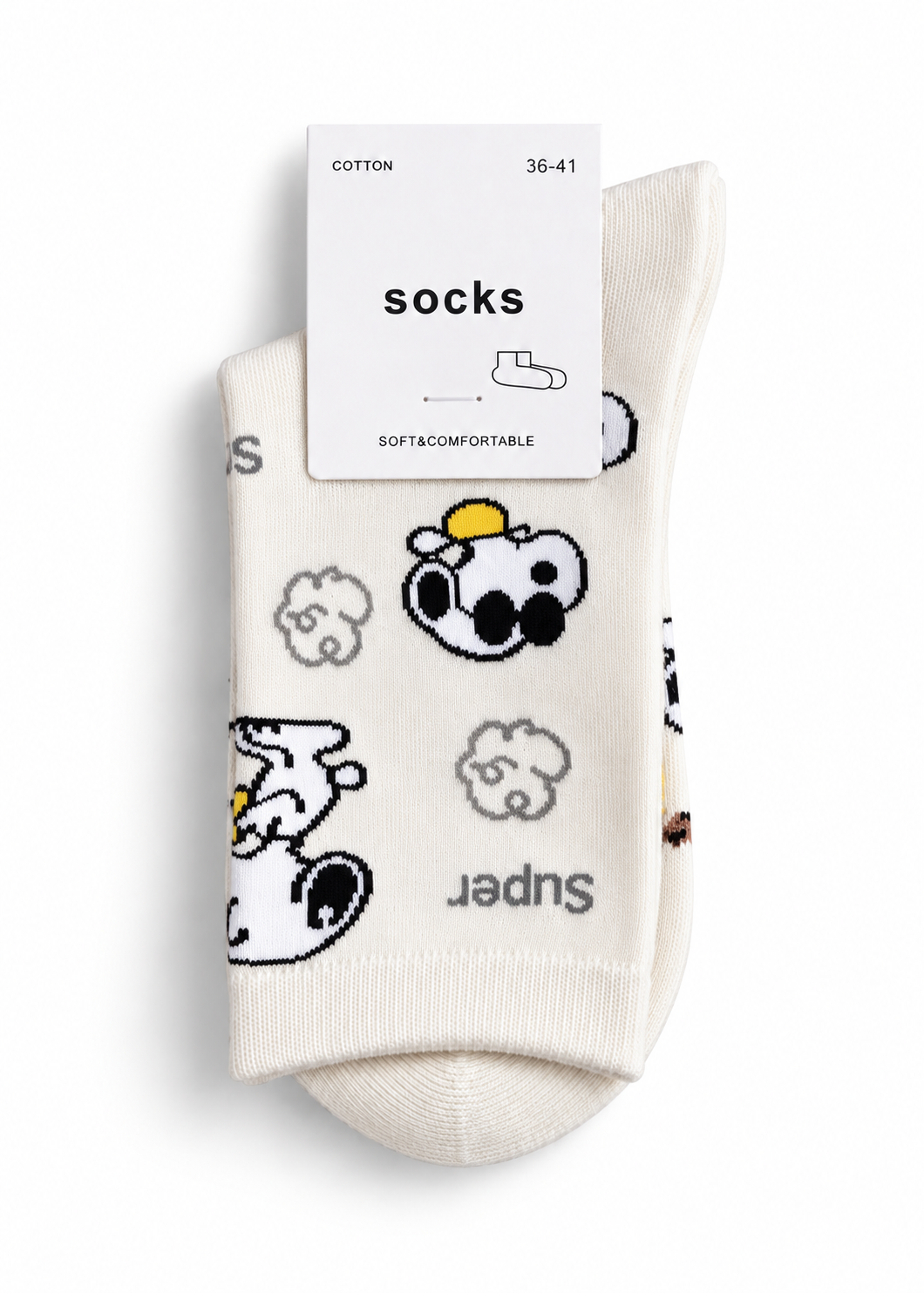 Socken 'Snoopy' Weiß
