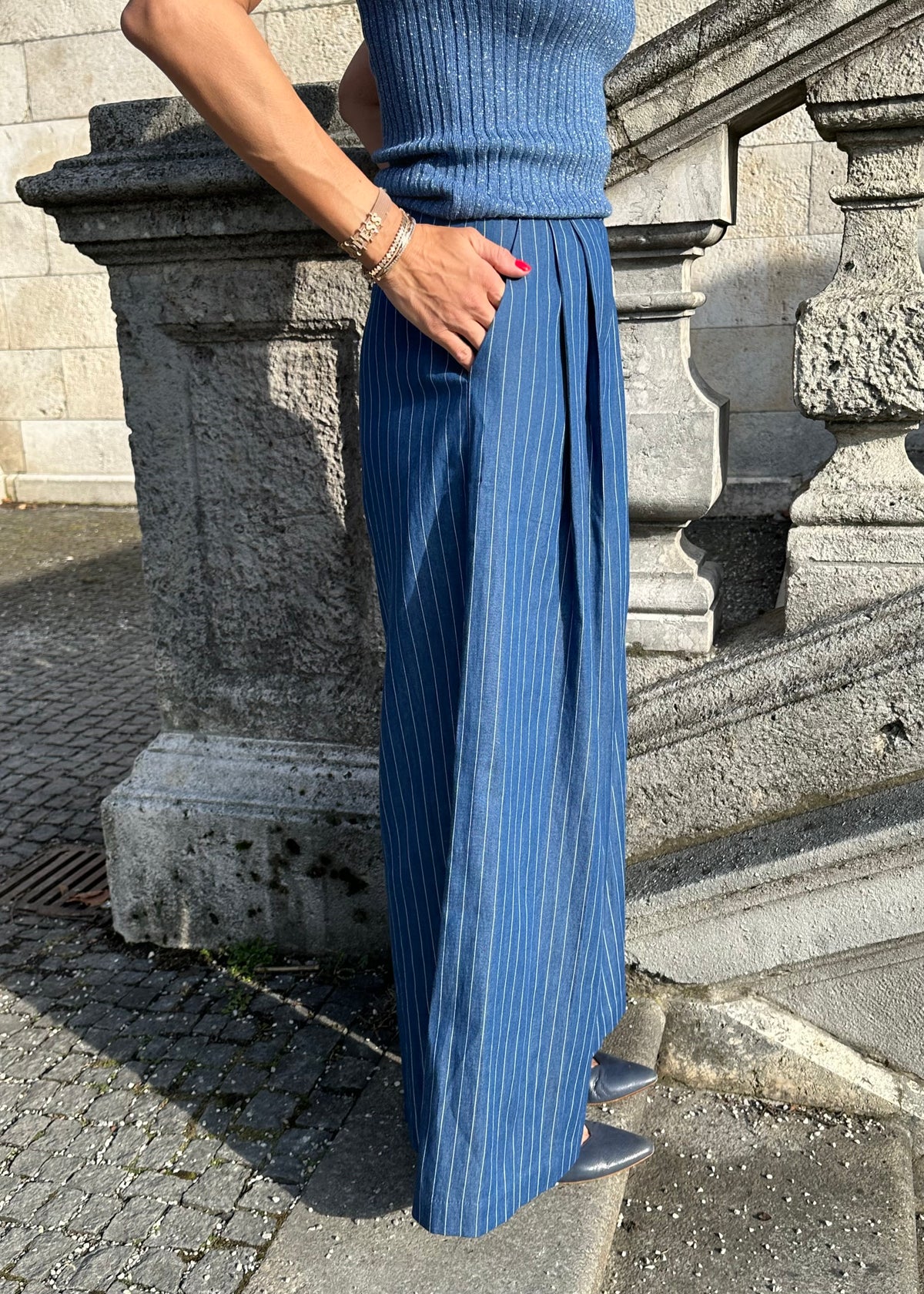 Palazzo-Hose &#39;Nadelstreifen&#39;