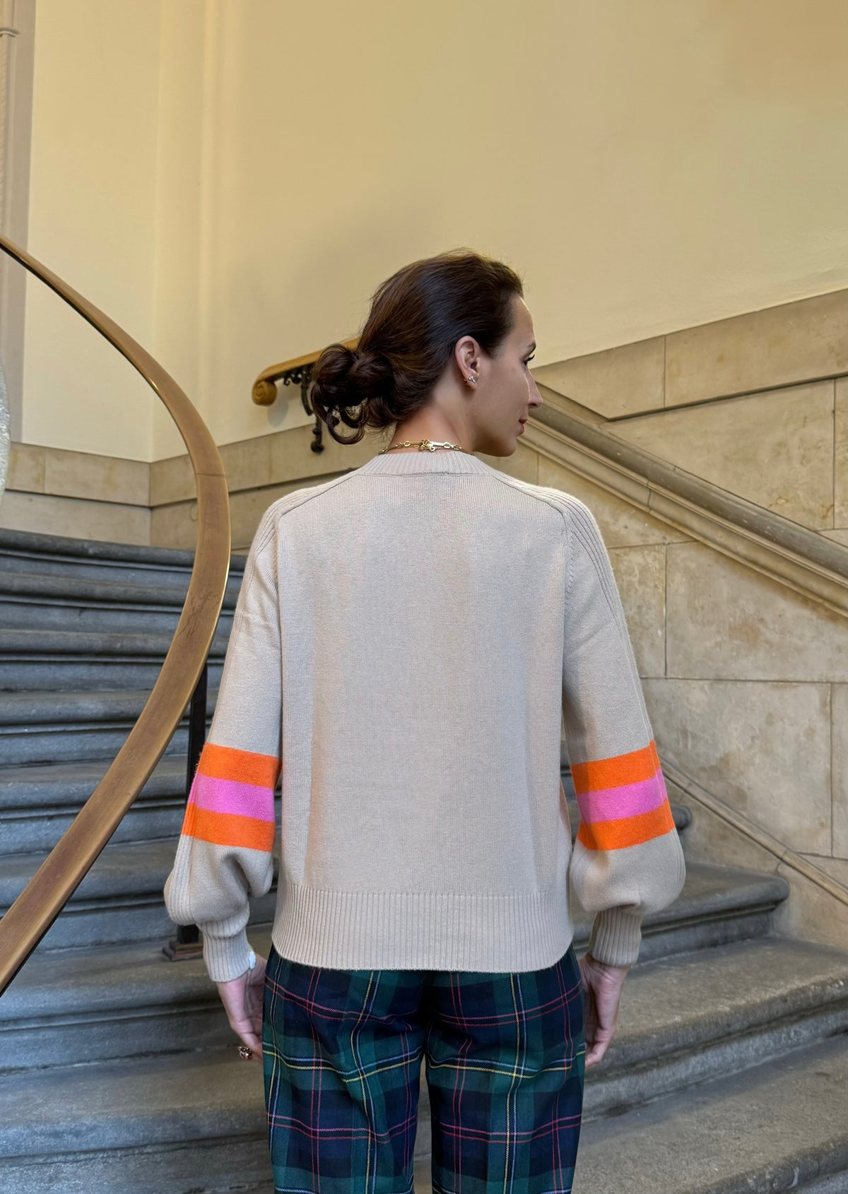 Pullover mit Ballonärmel &#39;Sand&#39;