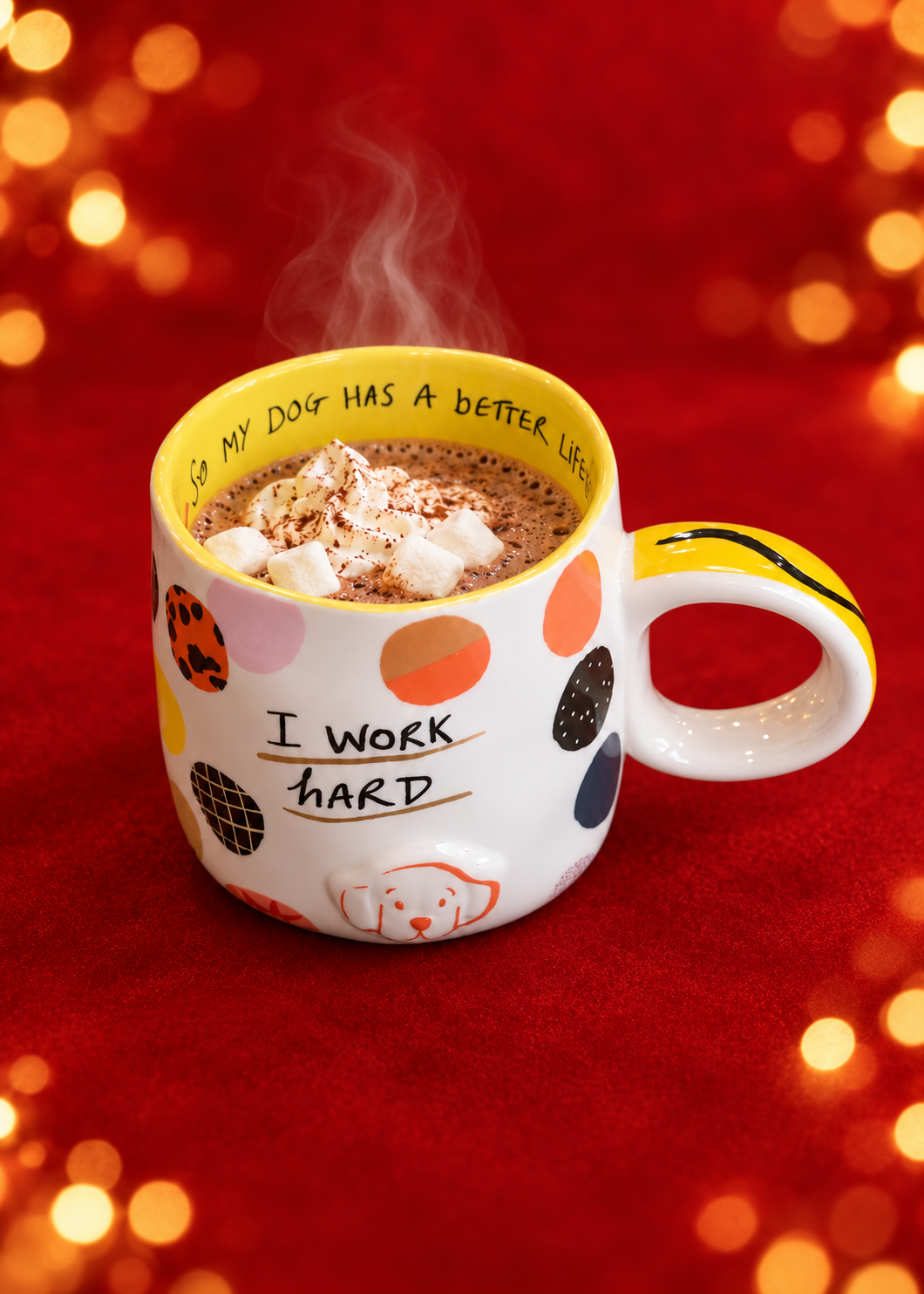 Tasse 'I work hard'