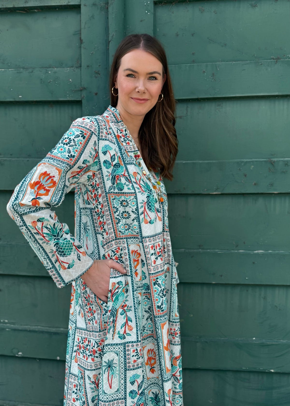 Kleid &#39;Sandelwood&#39; Türkis