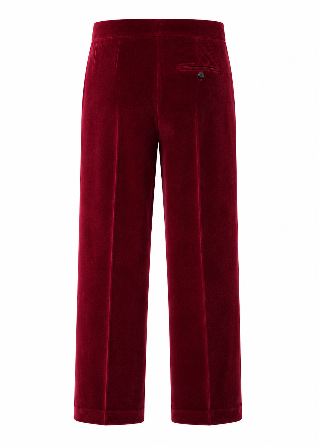 Bundfalten Hose aus Samt