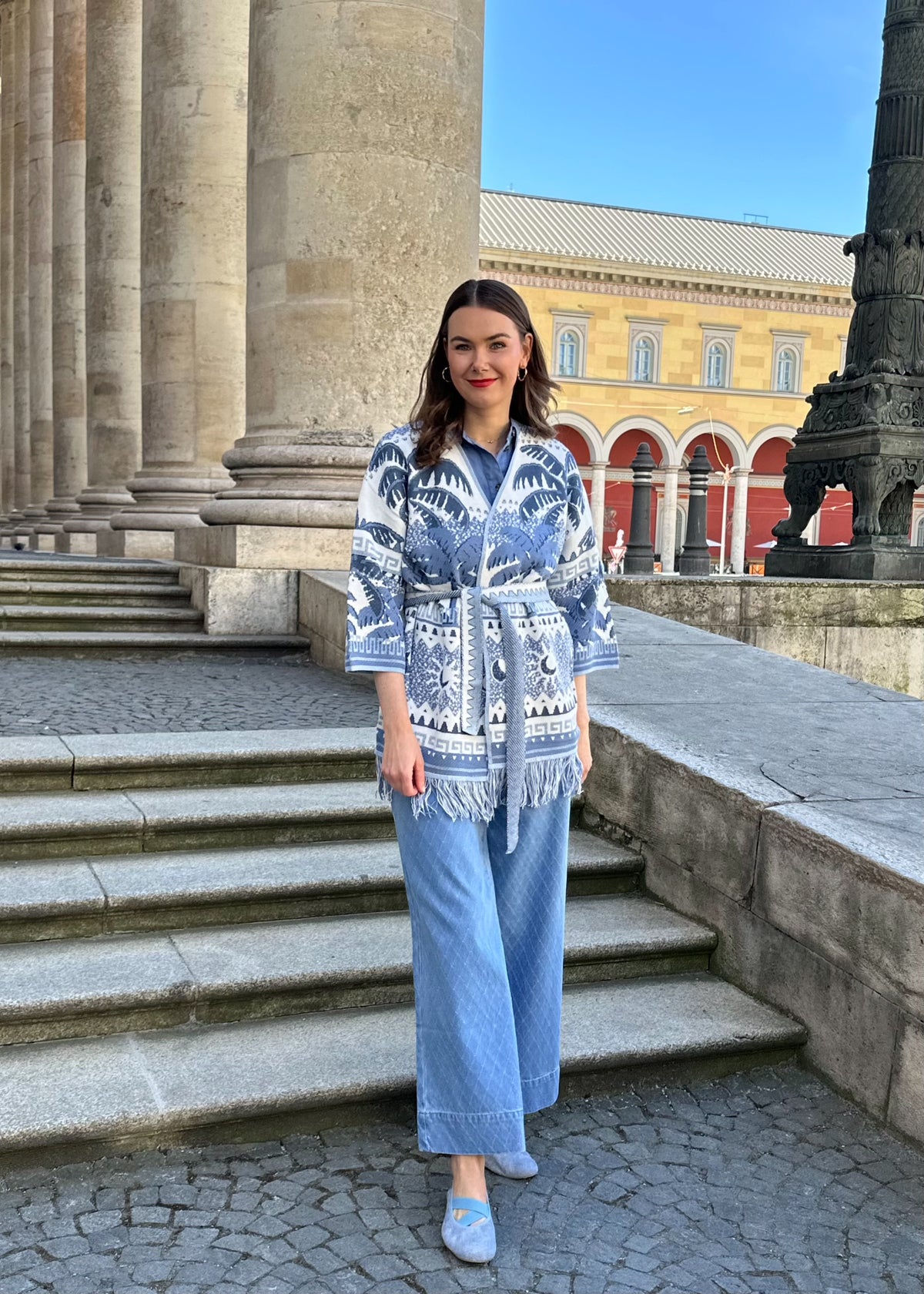 Strickjacke &#39;Palmen&#39;