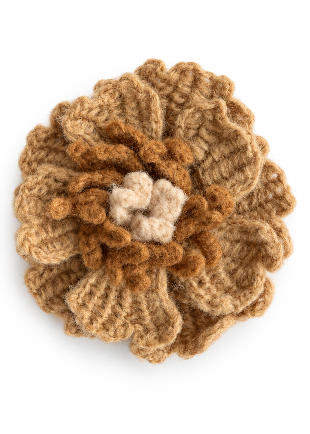 Brosche Blüte 'Beige'