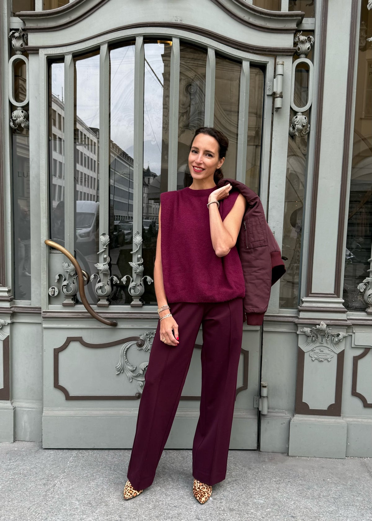 Bomberjacke &#39;Bordeaux&#39;