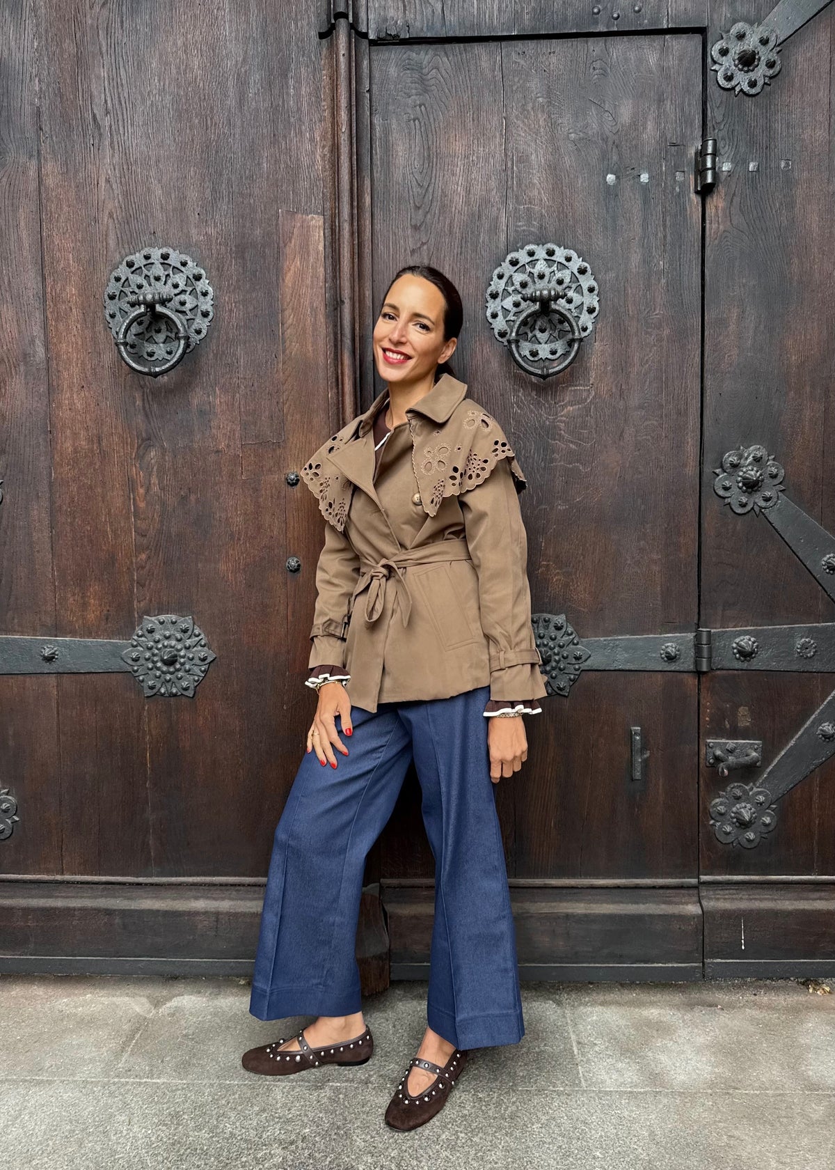 7/8 Jeans mit Bundfalte