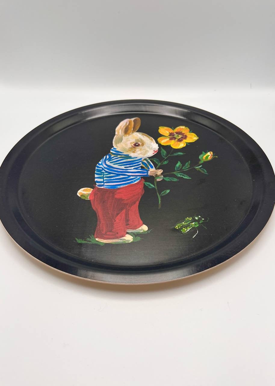 Holz Tablett &#39;Hase&#39;