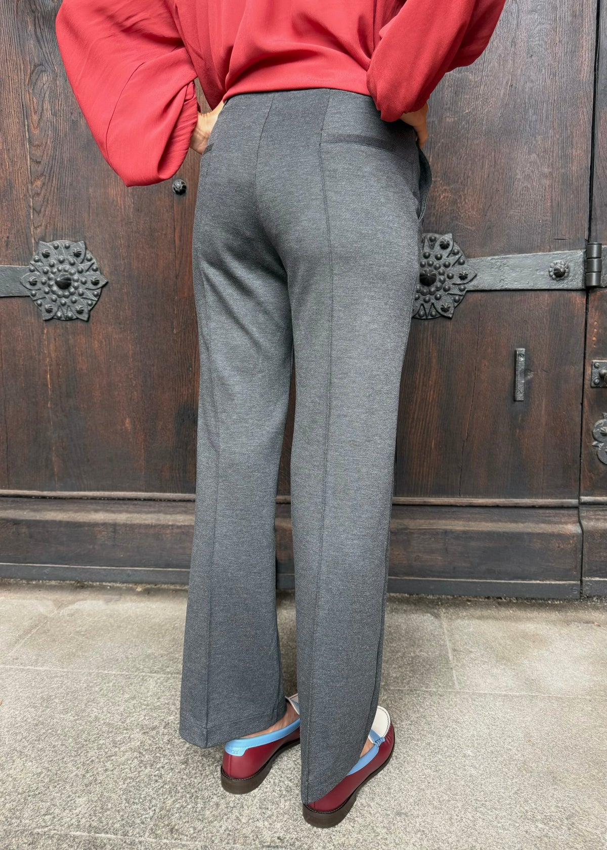 7/8 Hose mit Bundfalte &#39;Anthrazit&#39;