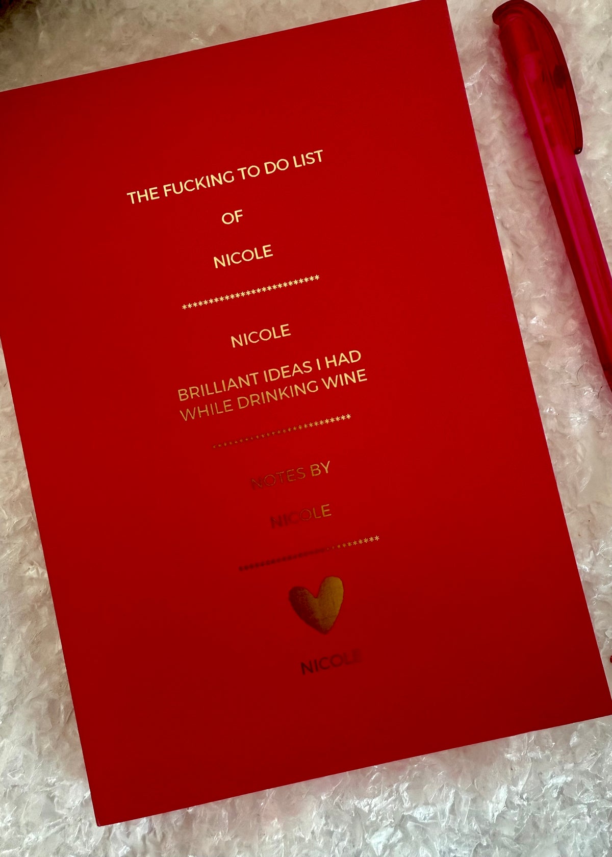 Personalisierbares Notizbuch 'Rot'