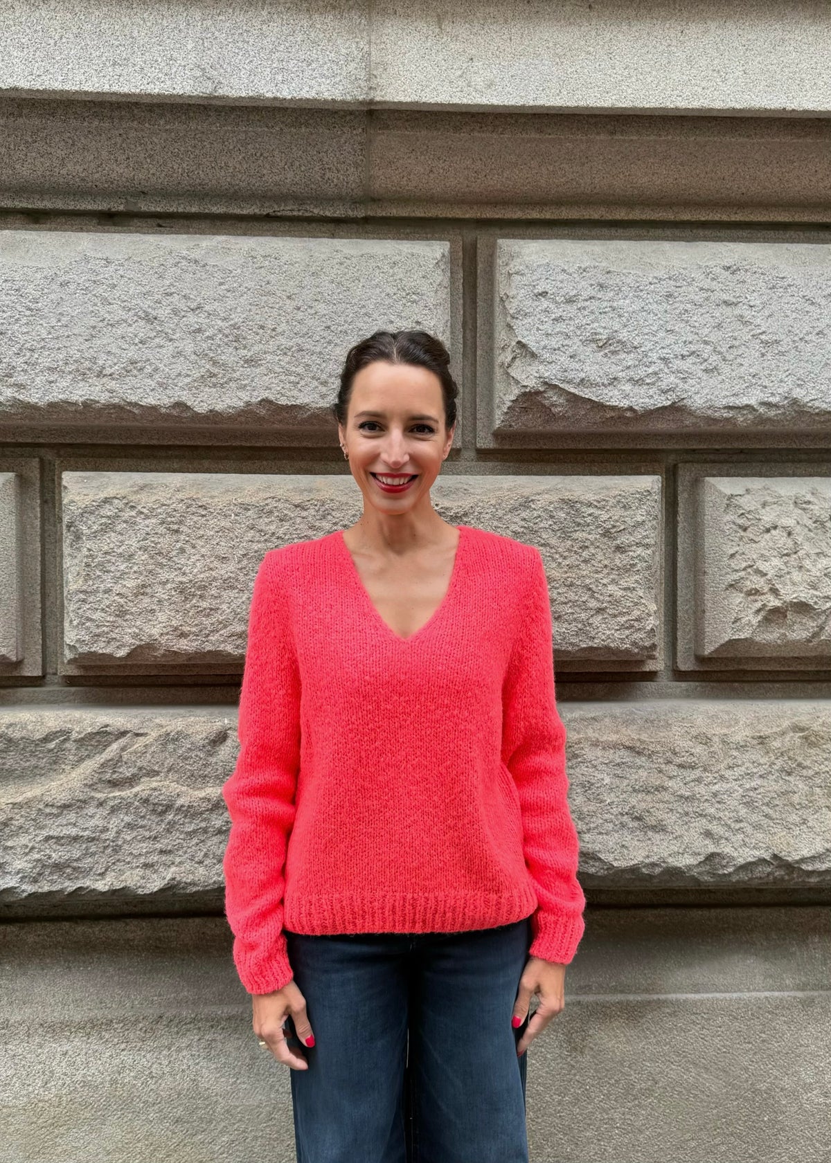 Strickpullover &#39;Neonpink&#39;