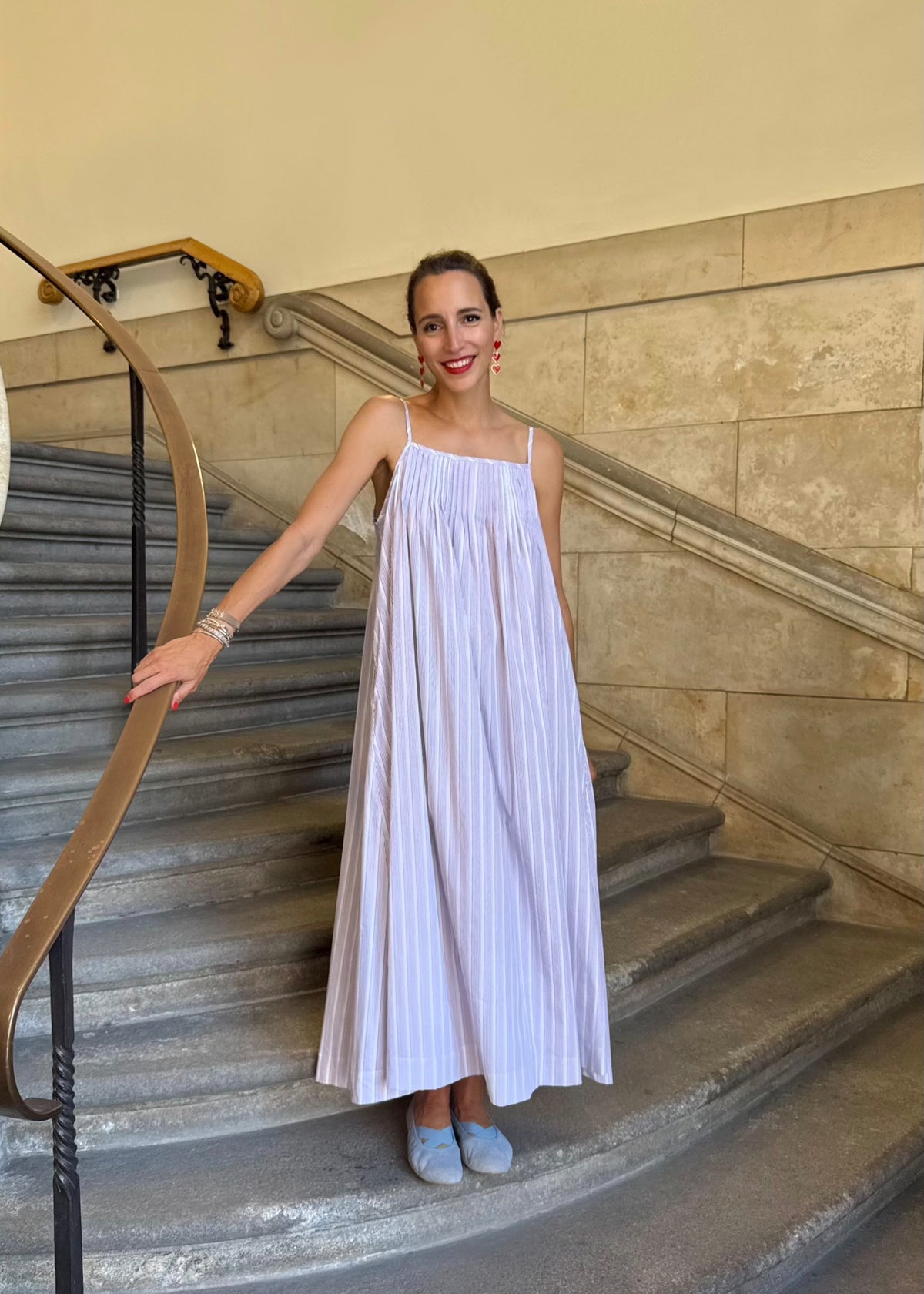 Maxi Trägerkleid &#39;Stripes&#39;