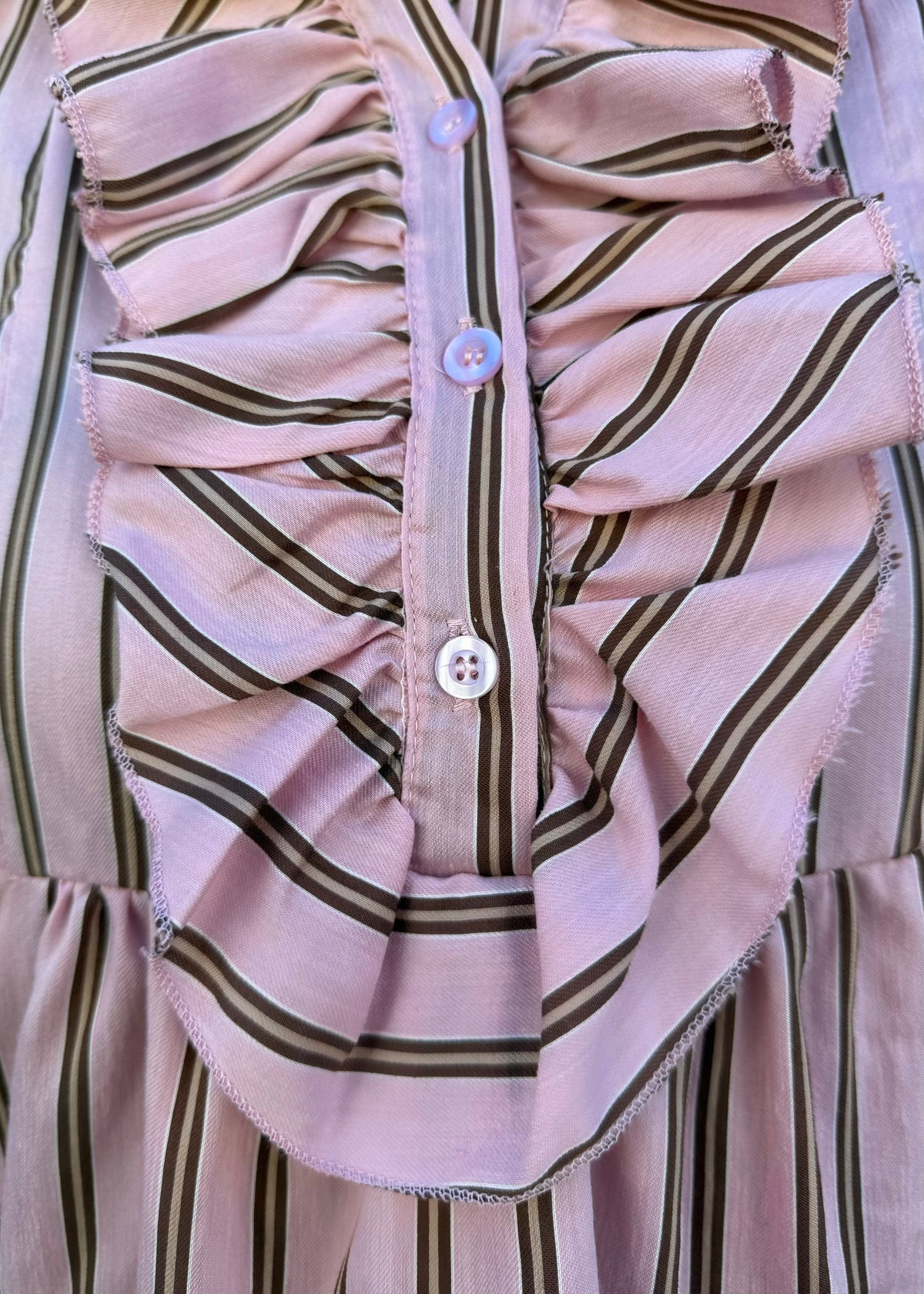 Bluse mit Volant &#39;Rosé&#39;