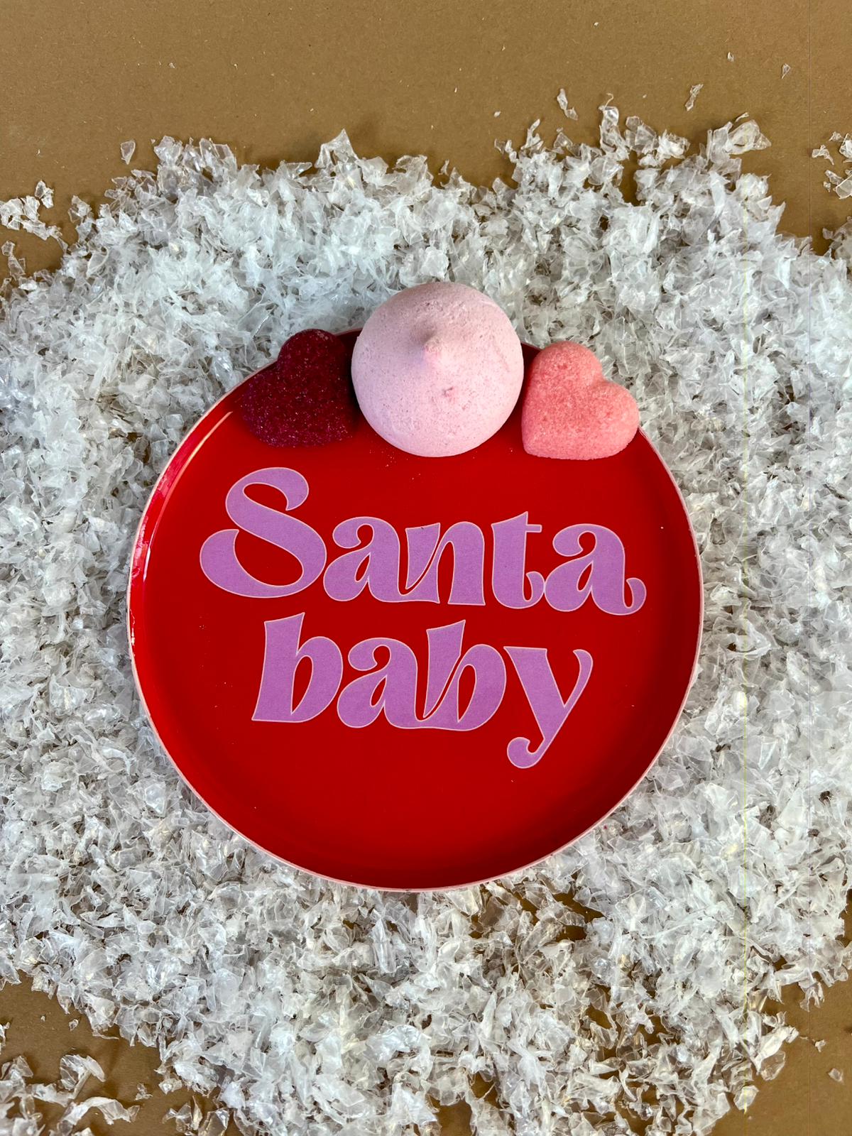 Metall Tablett `Santa Baby`