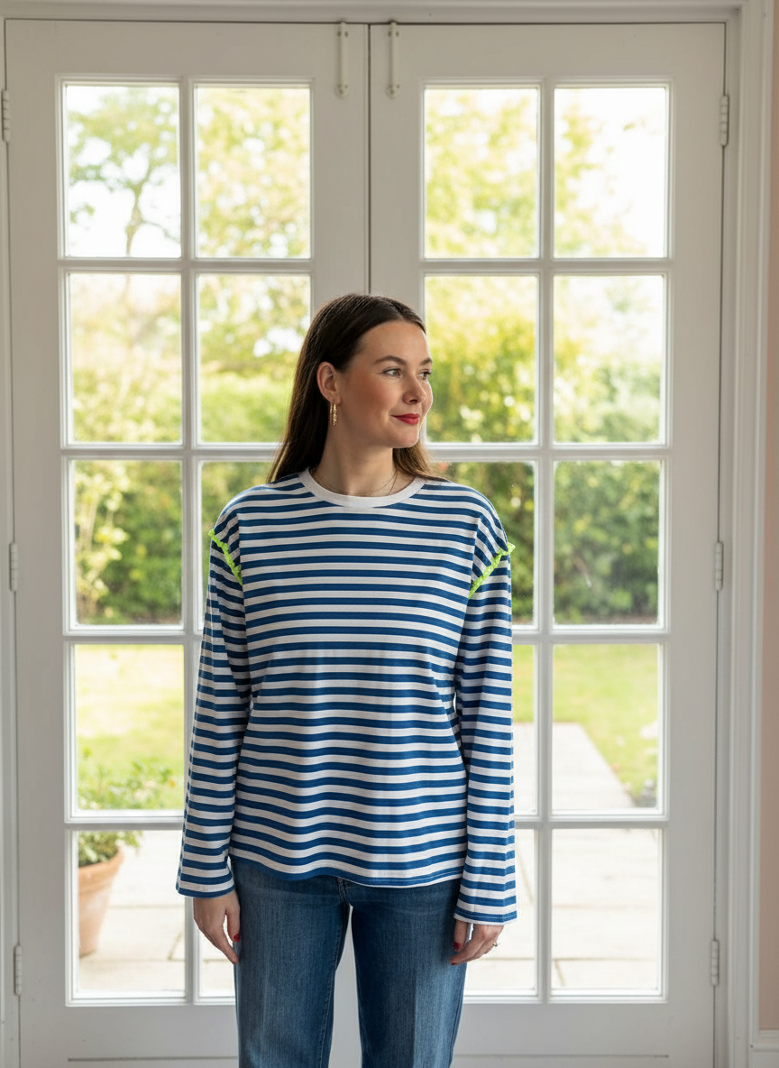 Ringel Longsleeve mit Crochet