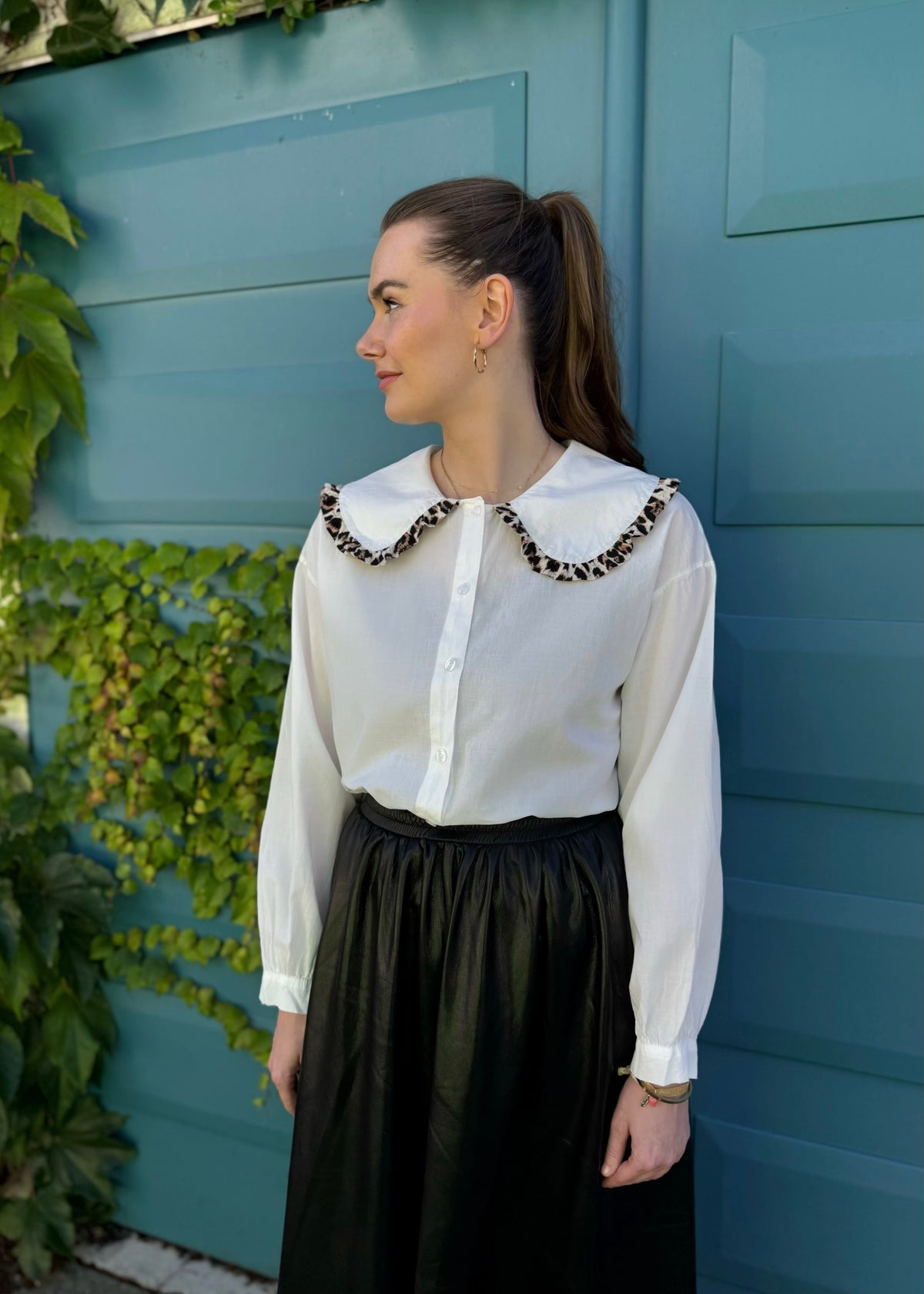 Bluse mit Bubikragen &#39;Leo&#39;