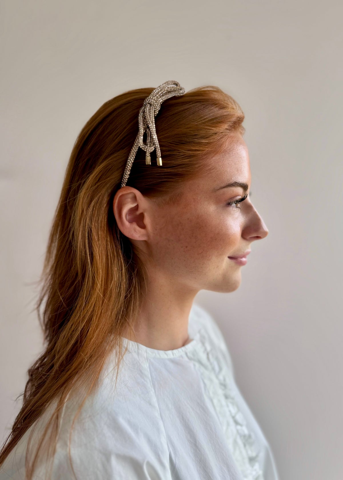 Haarreif mit Schleife 'Roségold'