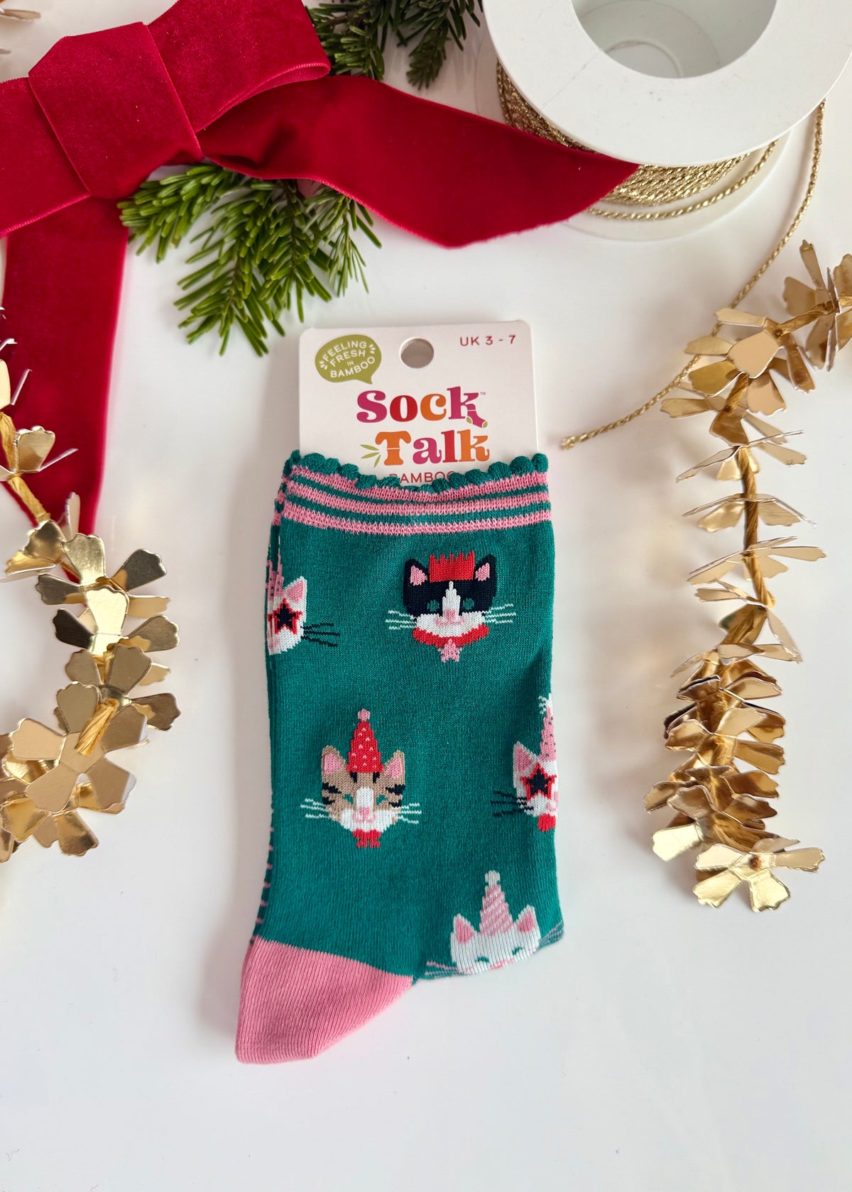 Socken 'Party Katzen grün'