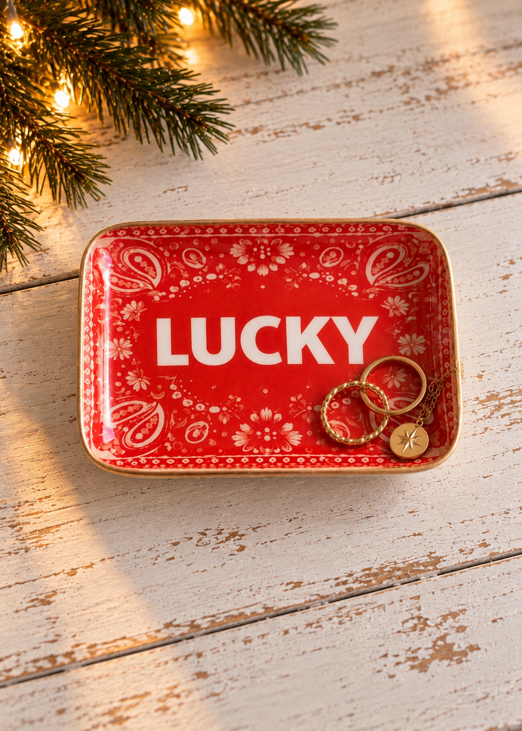 Metall Tablett 'Lucky'