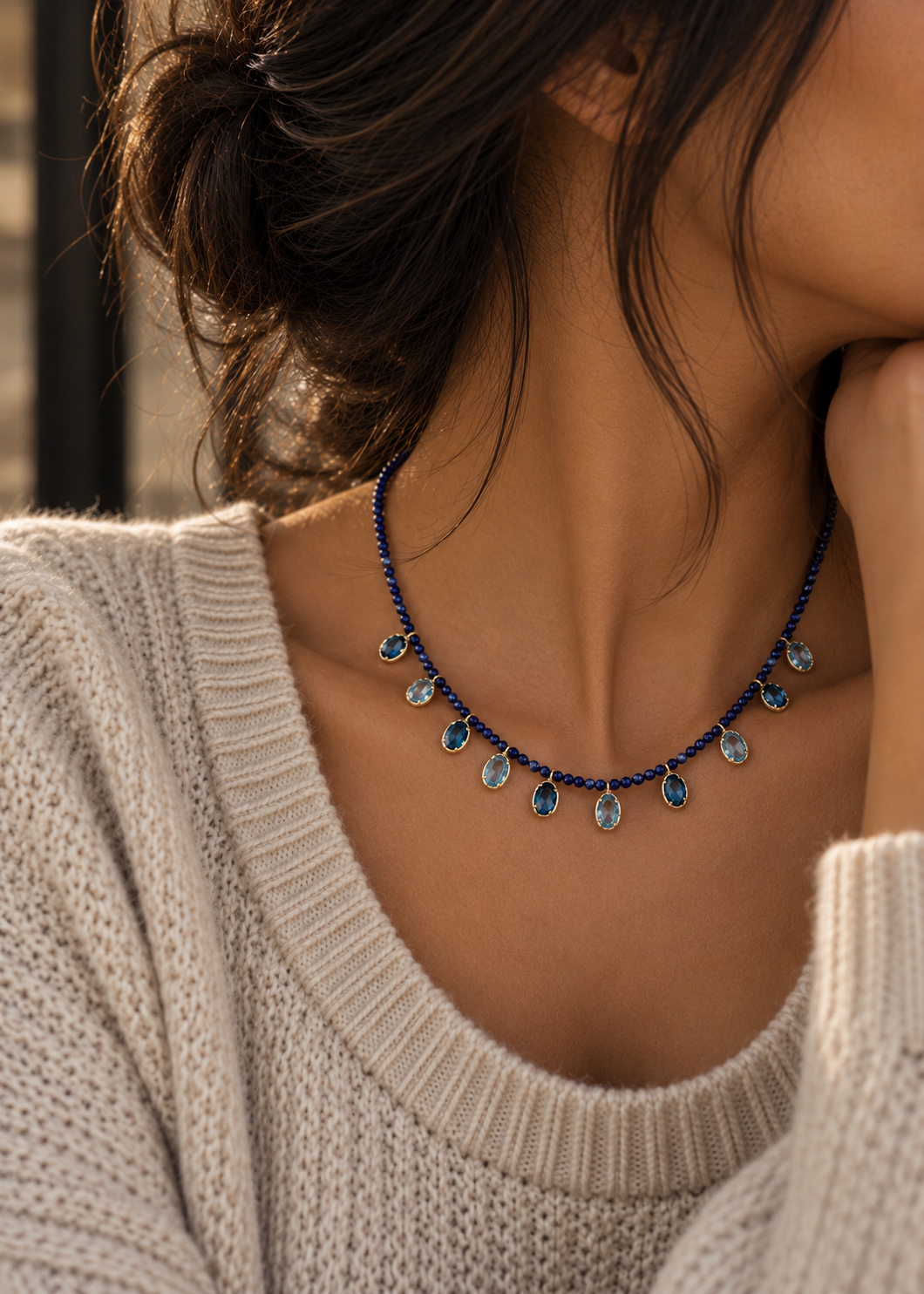 Kette mit Anhänger 'Azurite'