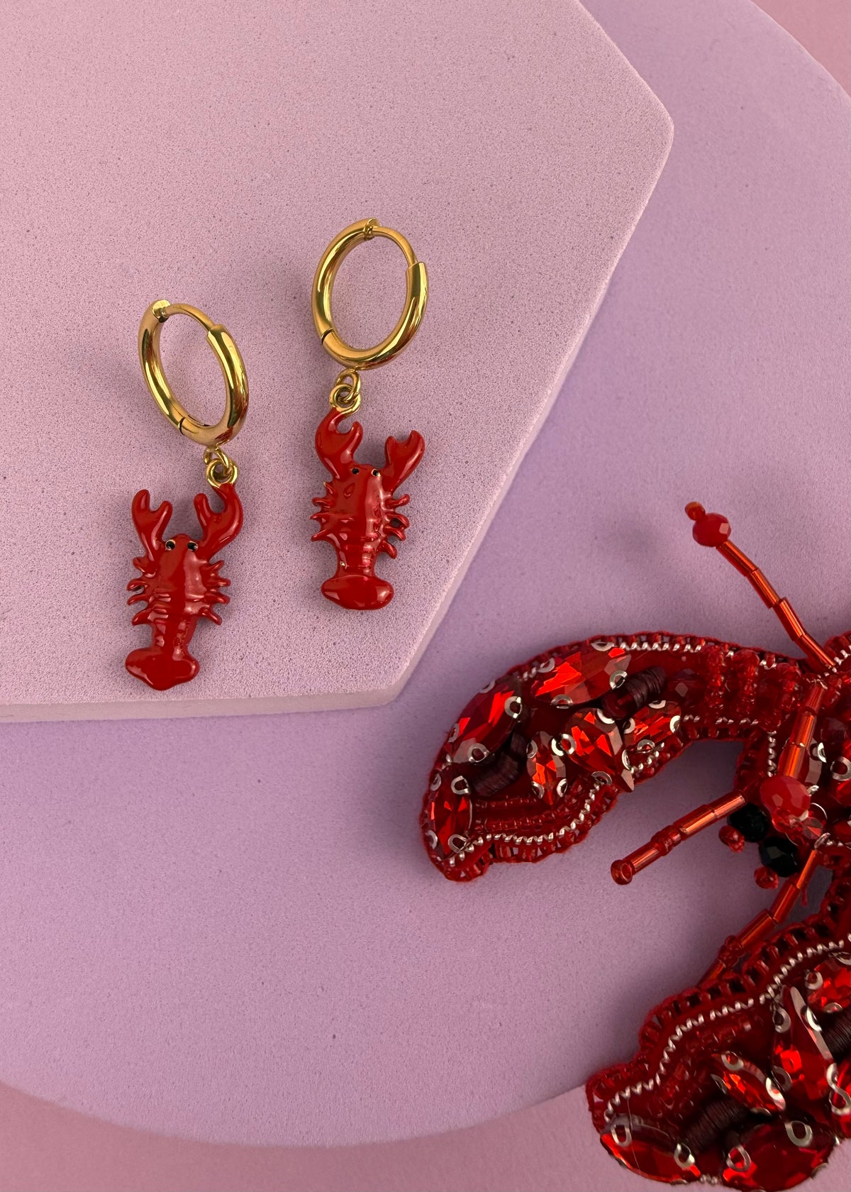 Creole mit Hummeranhänger &#39;Rot&#39;