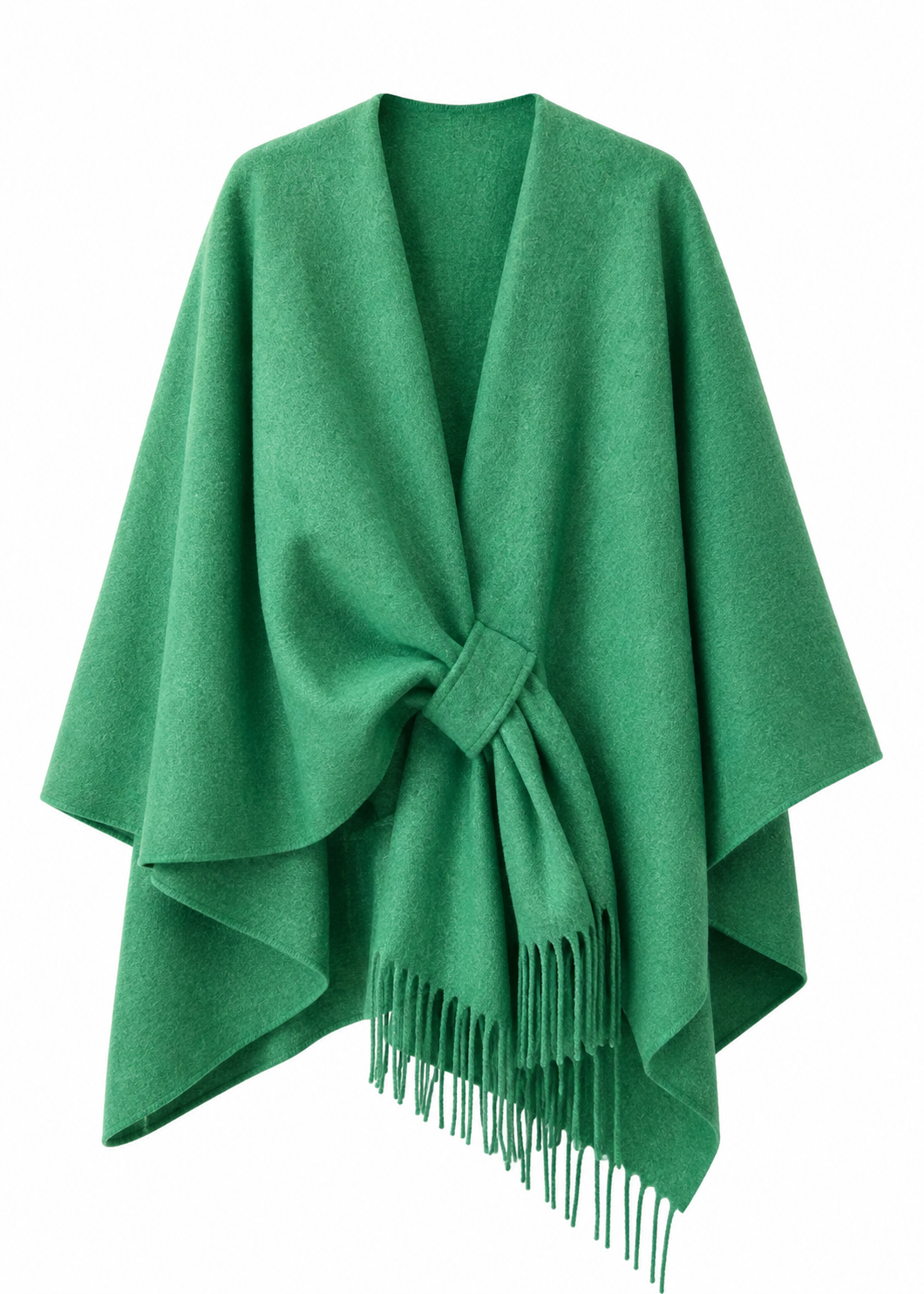Cape mit Fransen 'Grün'