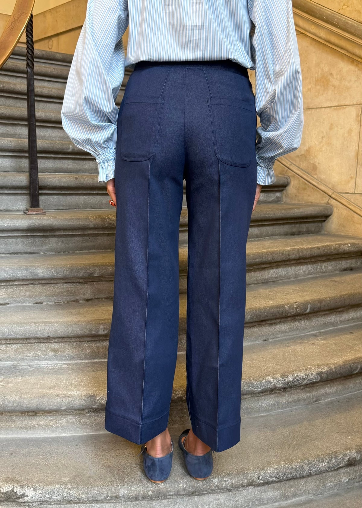 7/8 Jeans mit Bundfalte
