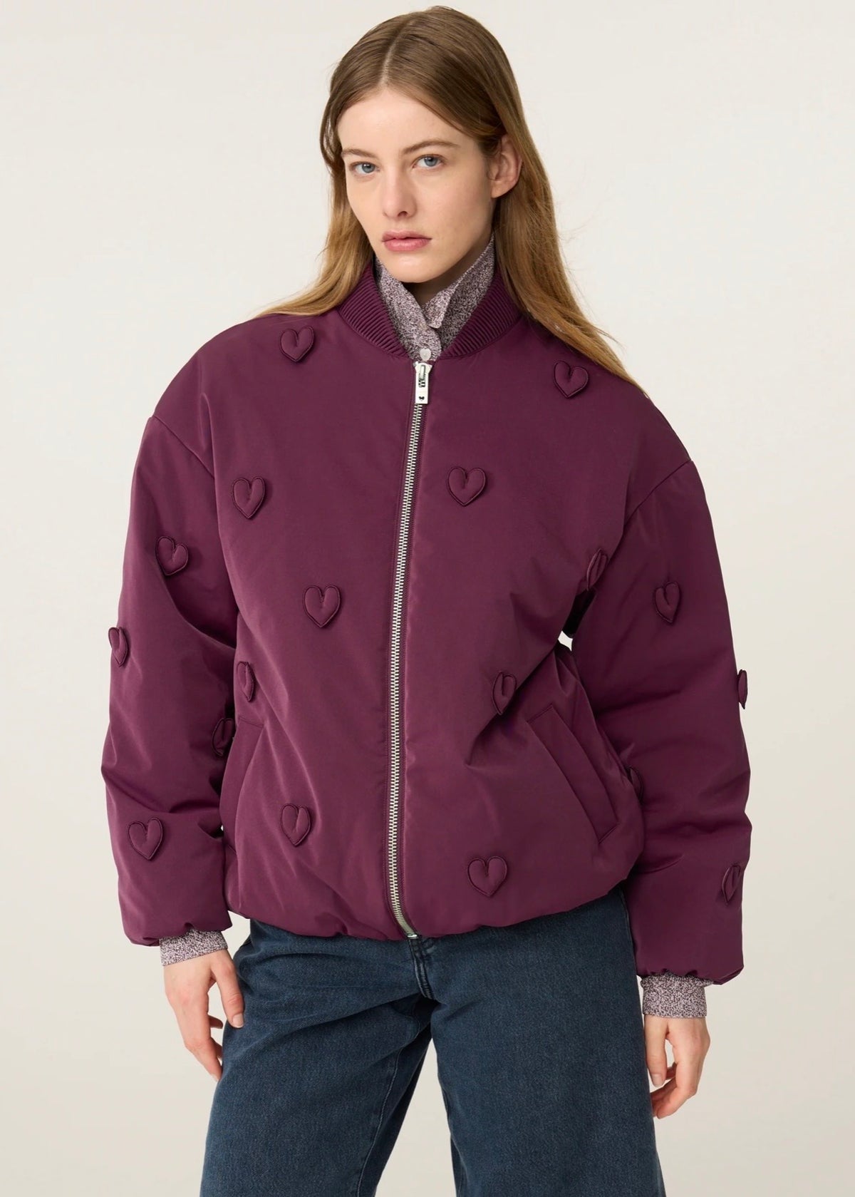 Bomberjacke mit Herzen