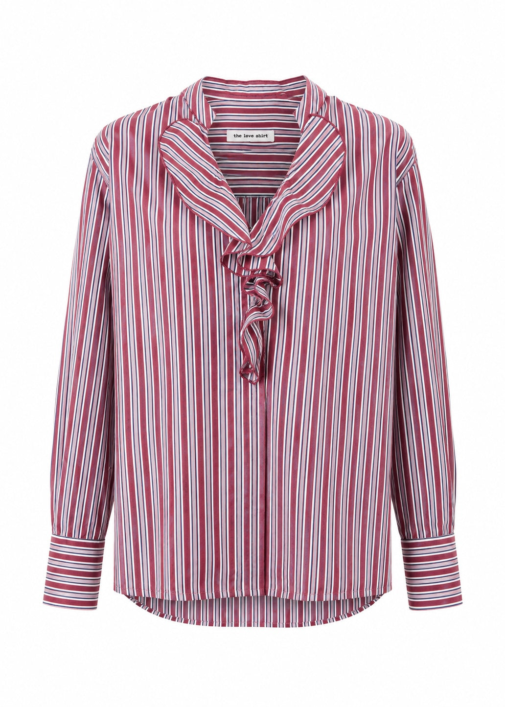 Bluse mit Volant 'Stripes'